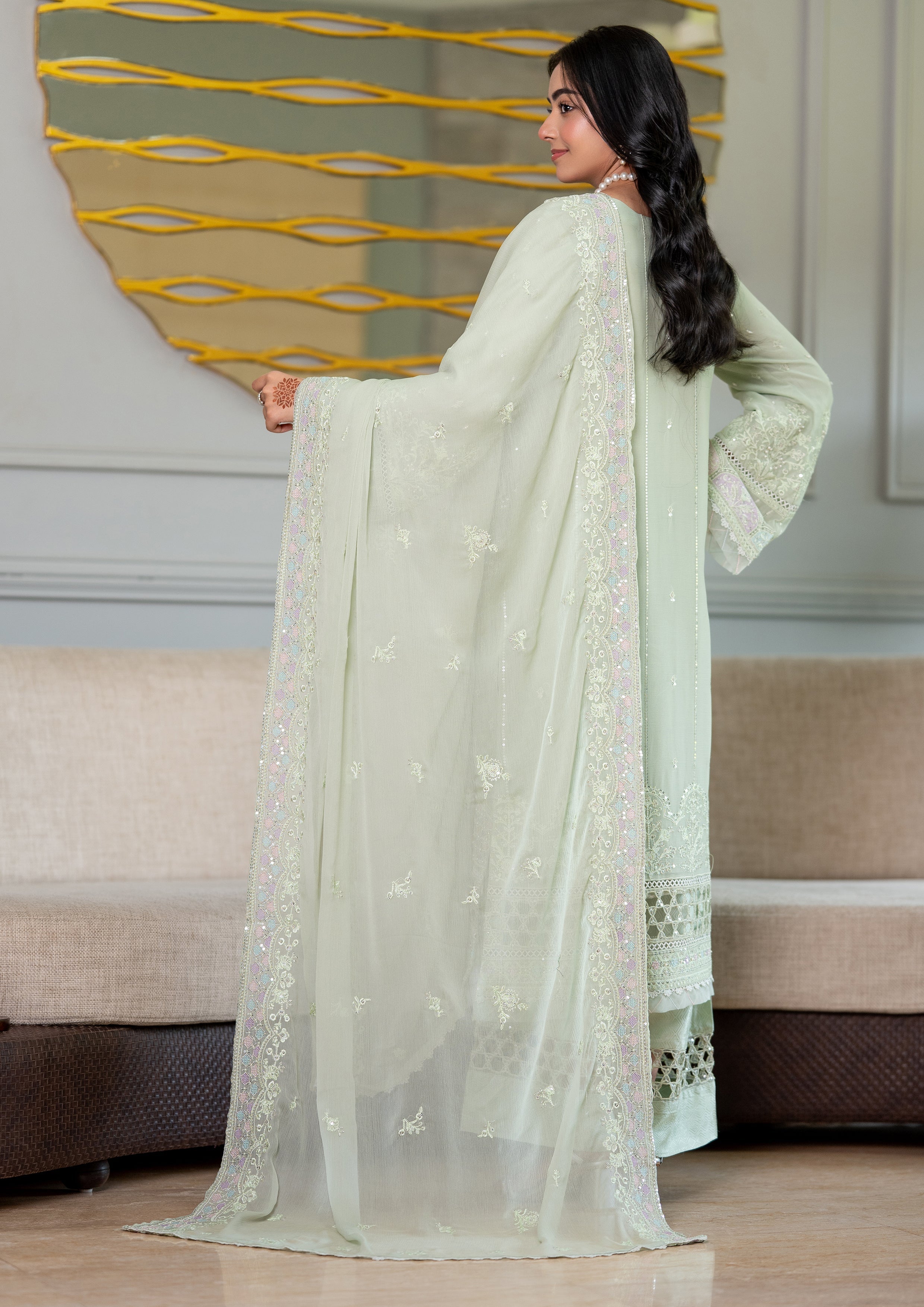 Sejal BN-1084 - 3 Piece Stitched Fancy Heavy Embroidered - Bint-e-Noor
