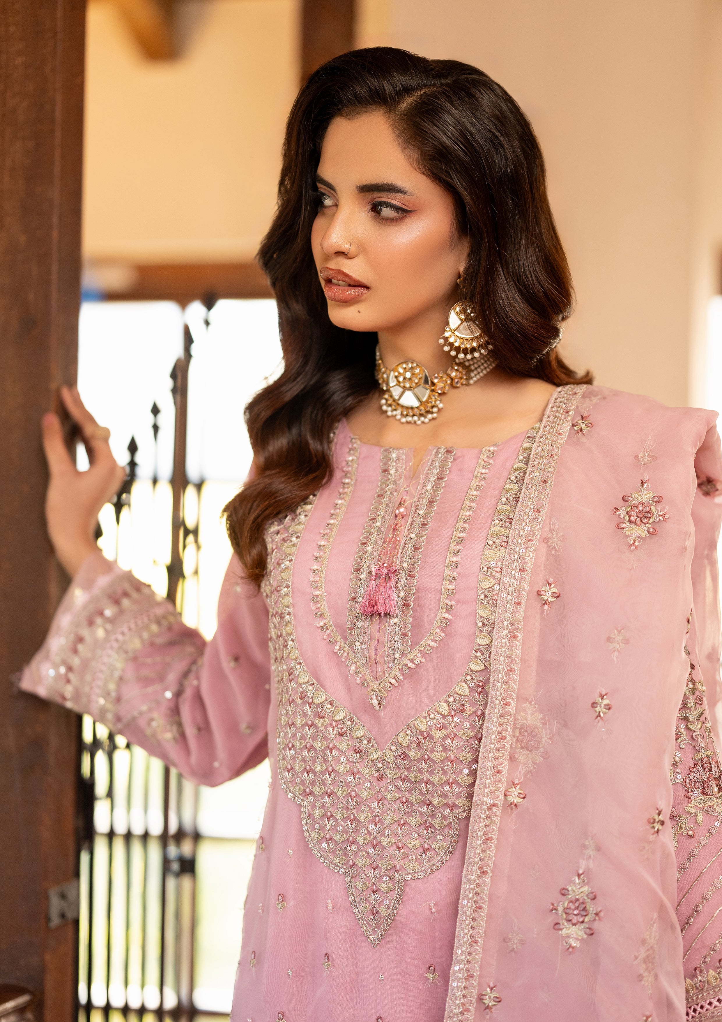 Mishka BN-1044 - 3 Piece Stitched Fancy Heavy Embroidered - Bint-e-Noor