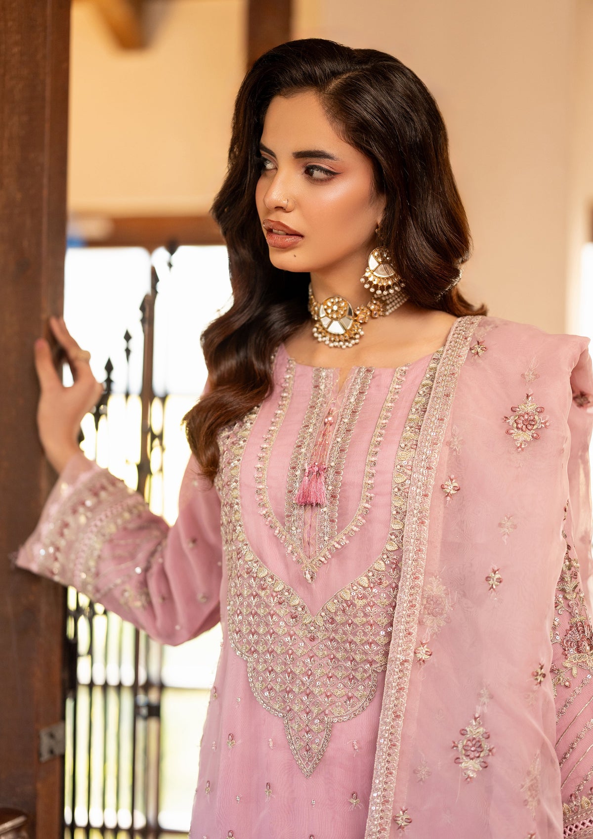 Mishka BN-1044 - 3 Piece Stitched Fancy Heavy Embroidered - Bint-e-Noor