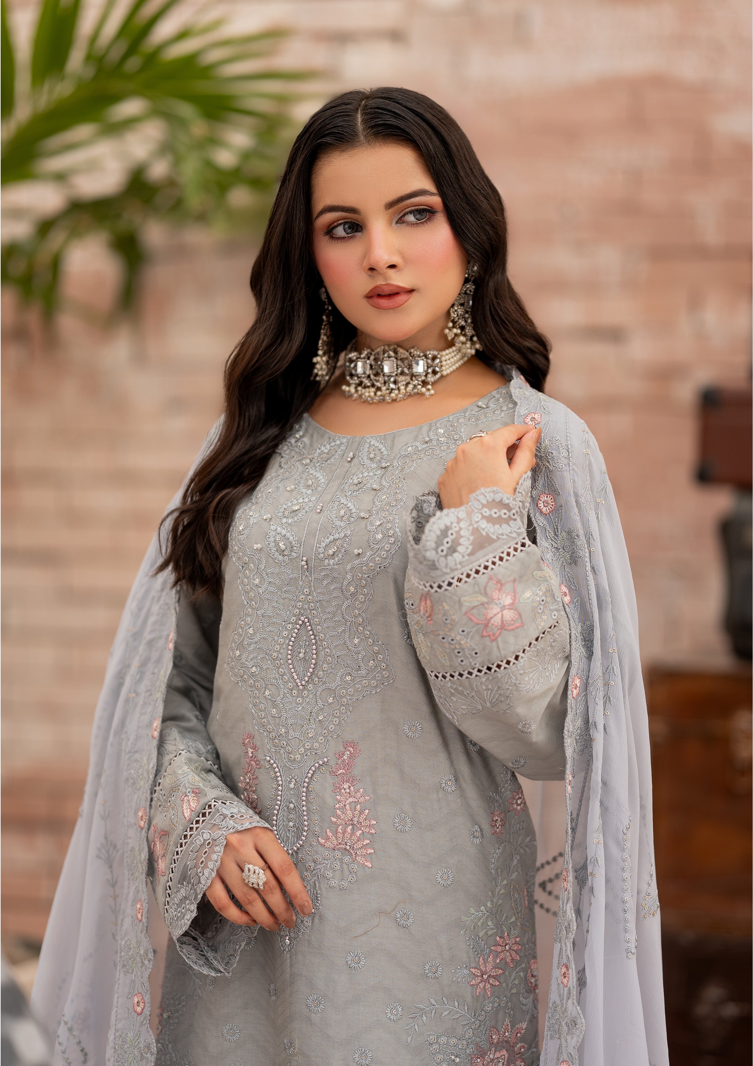 Sameeha BN-1108 - 3 Piece Stitched Fancy Heavy Embroidered - Bint-e-Noor