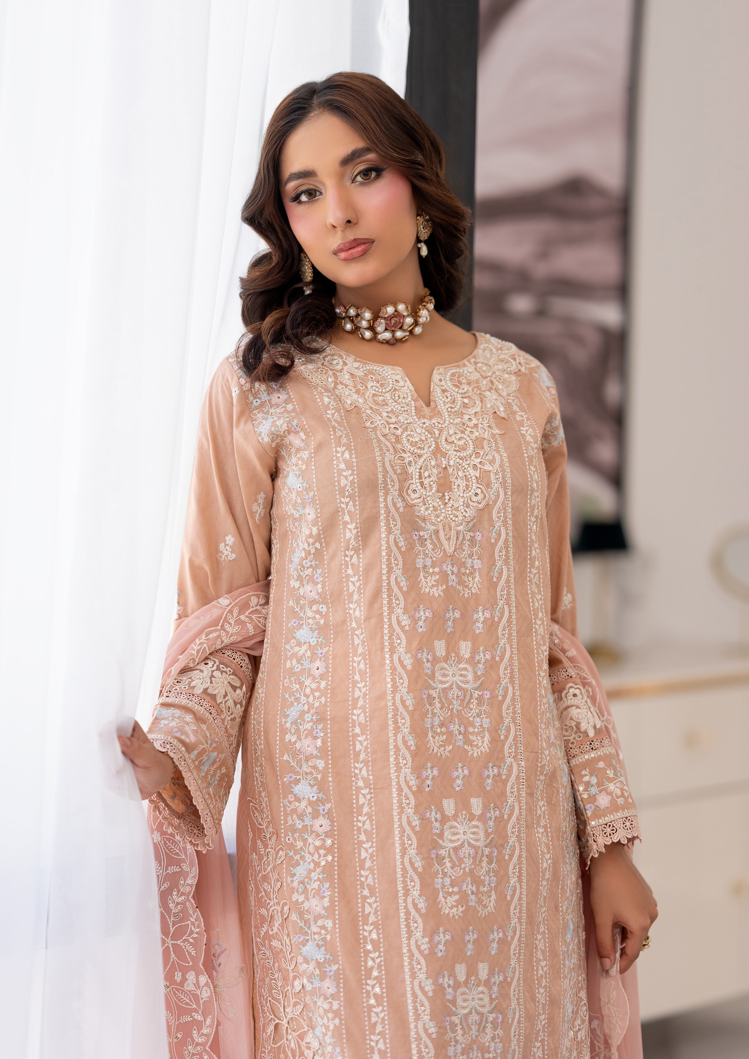 Zayba BN-1125 - 3 Piece Stitched Fancy Heavy Embroidered - Bint-e-Noor