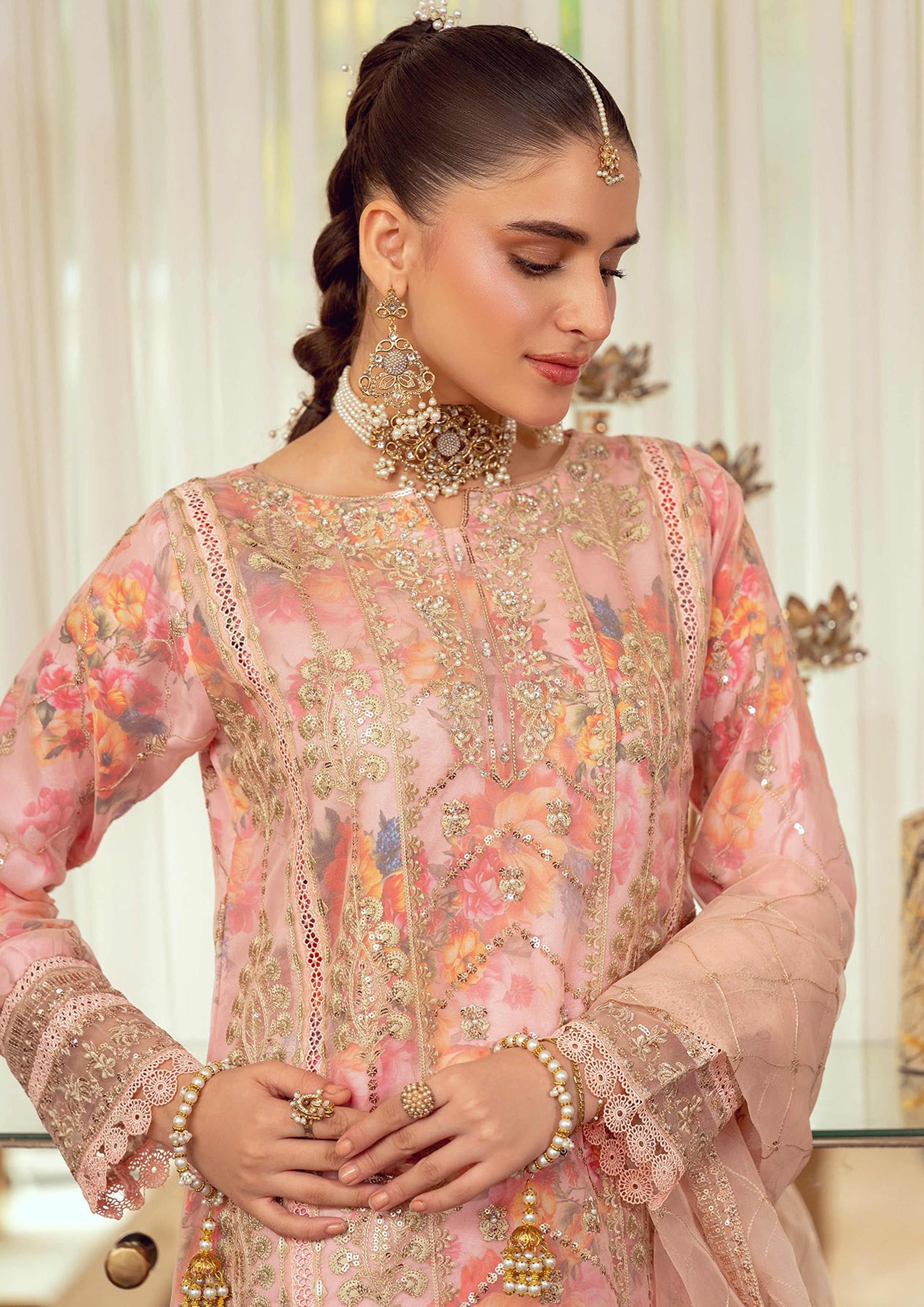 Zoraline BN-1074 - 3 Piece Stitched Fancy Heavy Embroidered - Bint-e-Noor