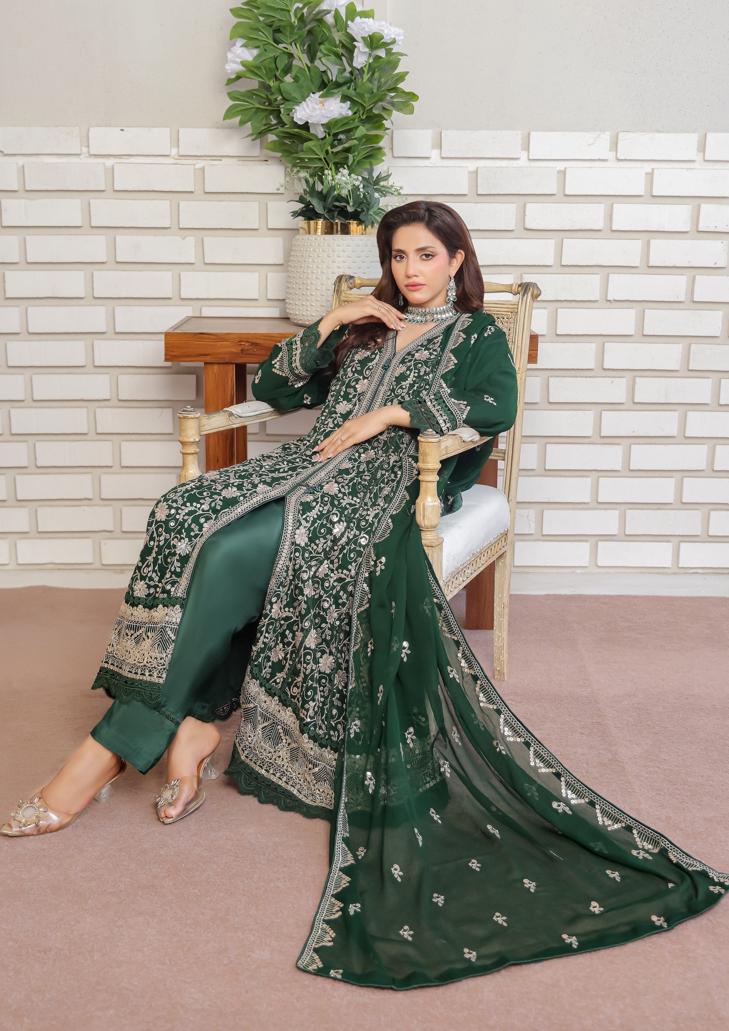 Vanessa BN-9994 - 3 Piece Stitched Fancy Heavy Embroidered - Bint-e-Noor