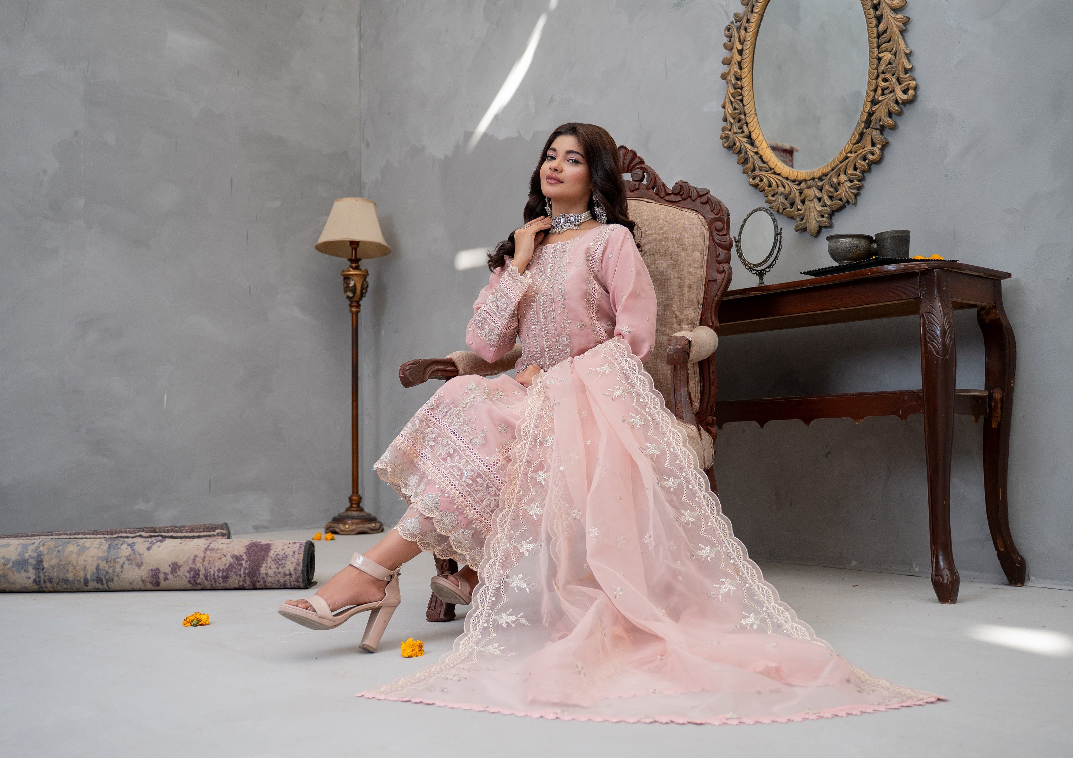Parisa BN-9999 - 3 Piece Stitched Fancy Heavy Embroidered - Bint-e-Noor