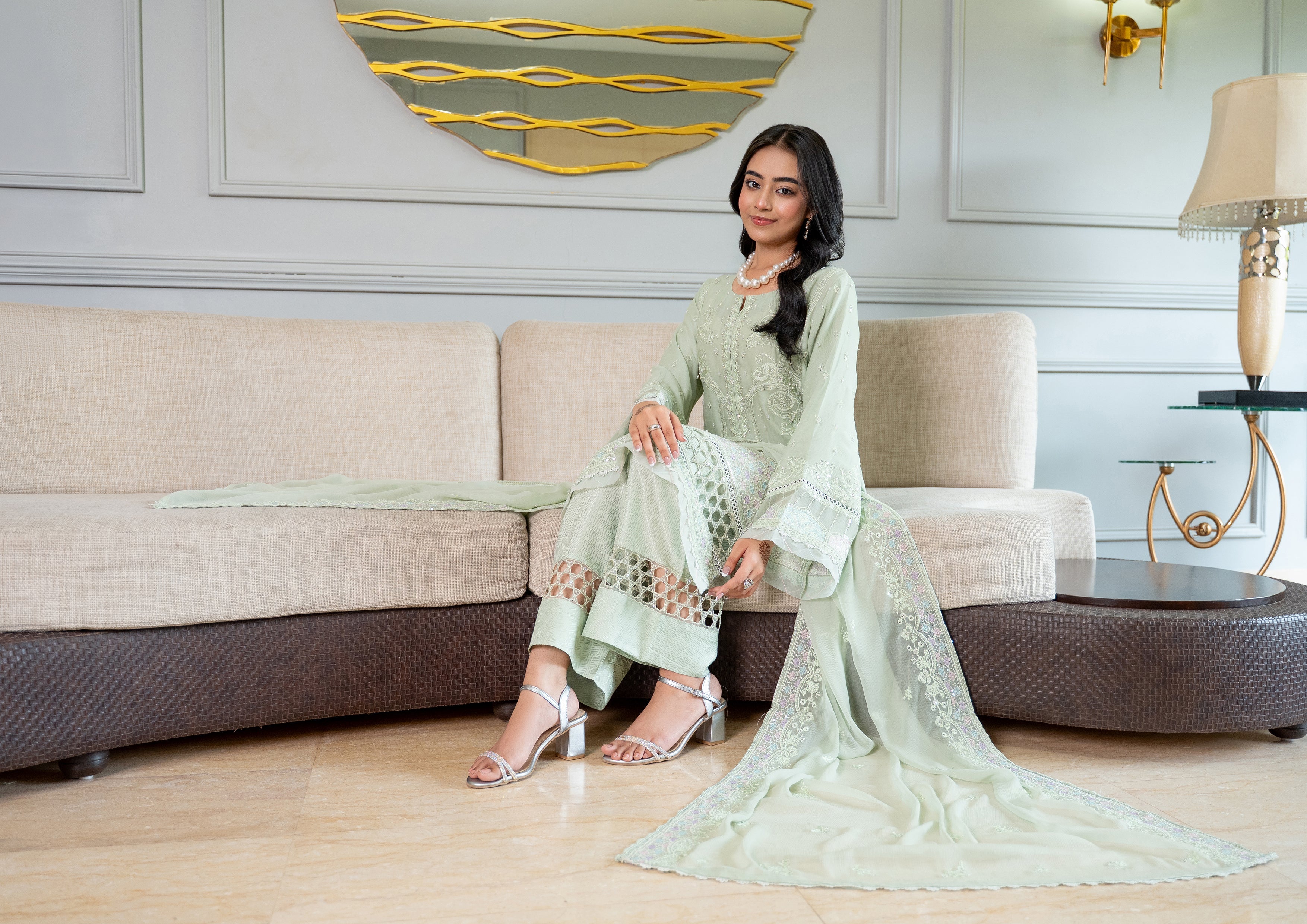 Sejal BN-1084 - 3 Piece Stitched Fancy Heavy Embroidered - Bint-e-Noor