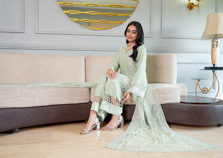 Sejal BN-1084 - 3 Piece Stitched Fancy Heavy Embroidered - Bint-e-Noor