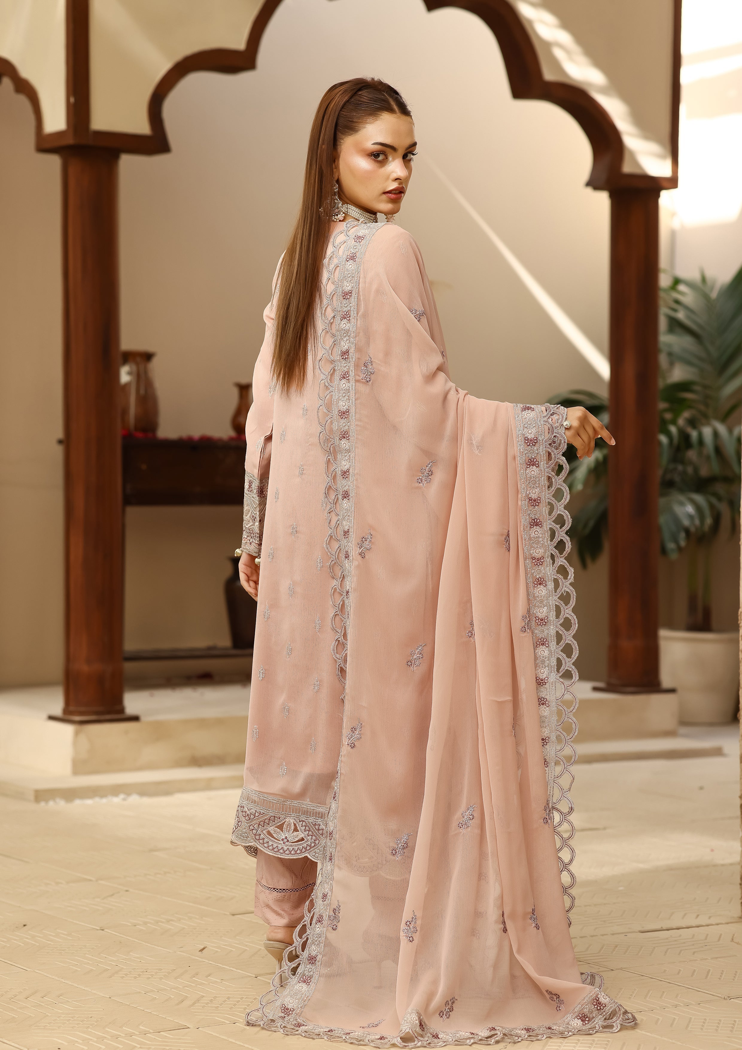 Usha BN-1024 - 3 Piece Stitched Fancy Heavy Embroidered - Bint-e-Noor