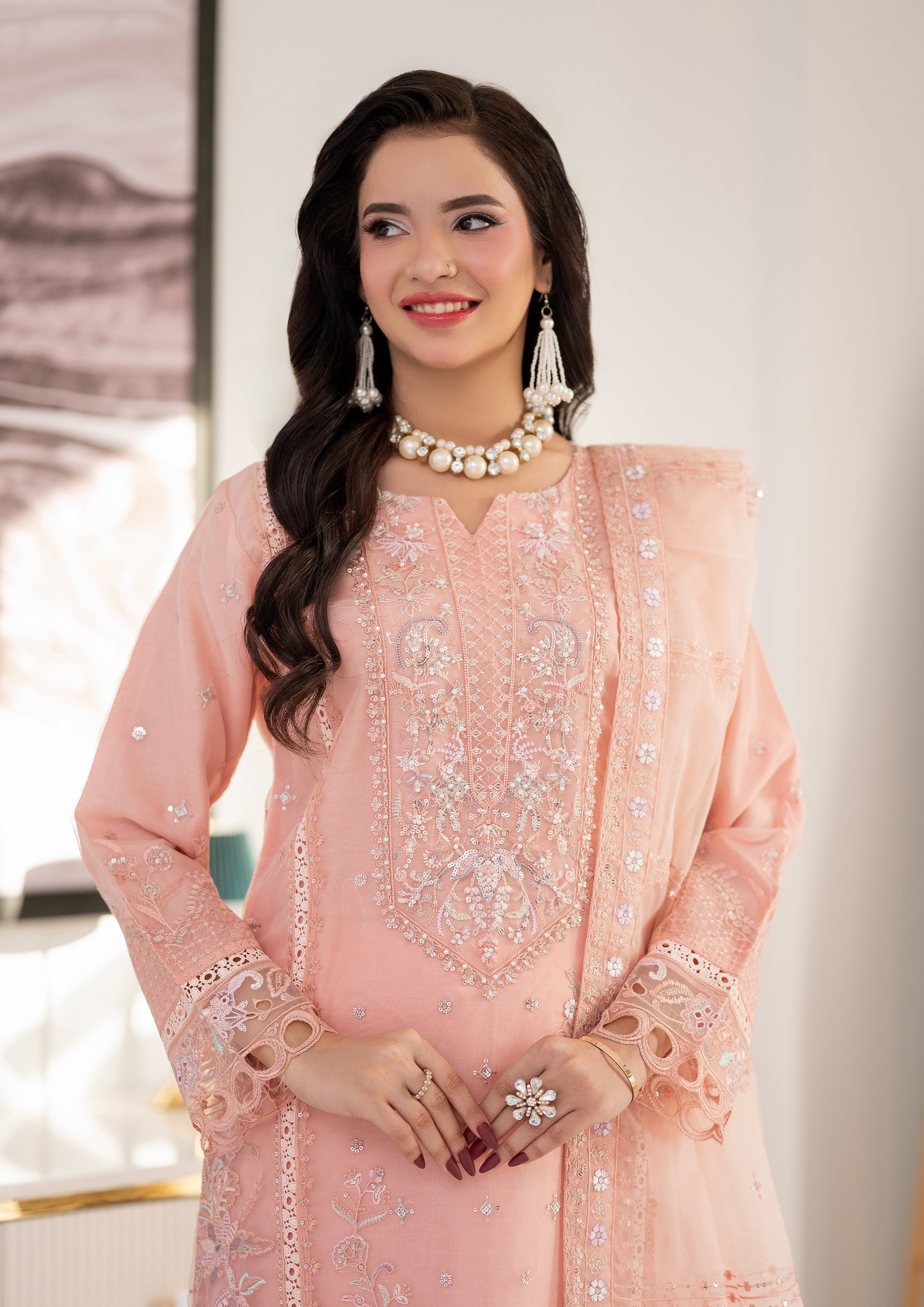 Aishal BN-1129 - 3 Piece Stitched Fancy Heavy Embroidered - Bint-e-Noor