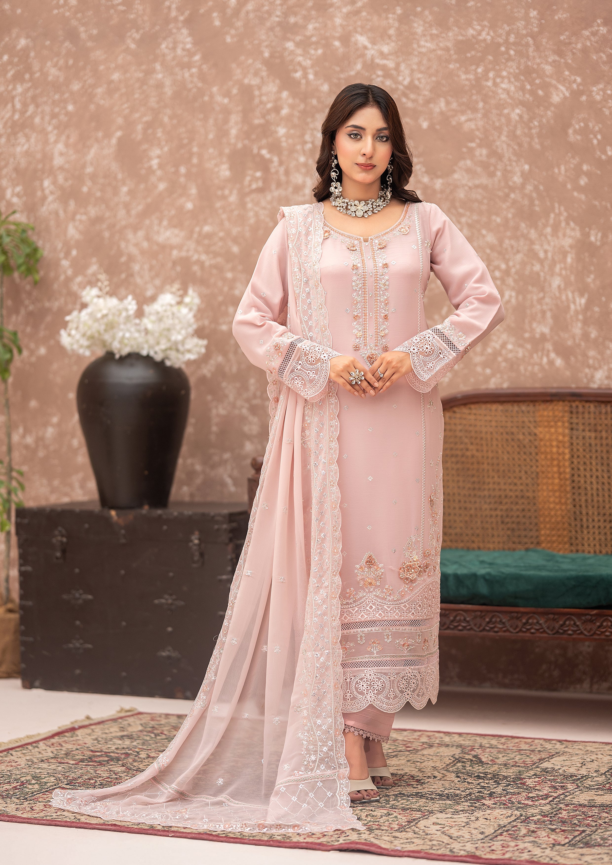 Selin BN-1051 - 3 Piece Stitched Fancy Heavy Embroidered - Bint-e-Noor