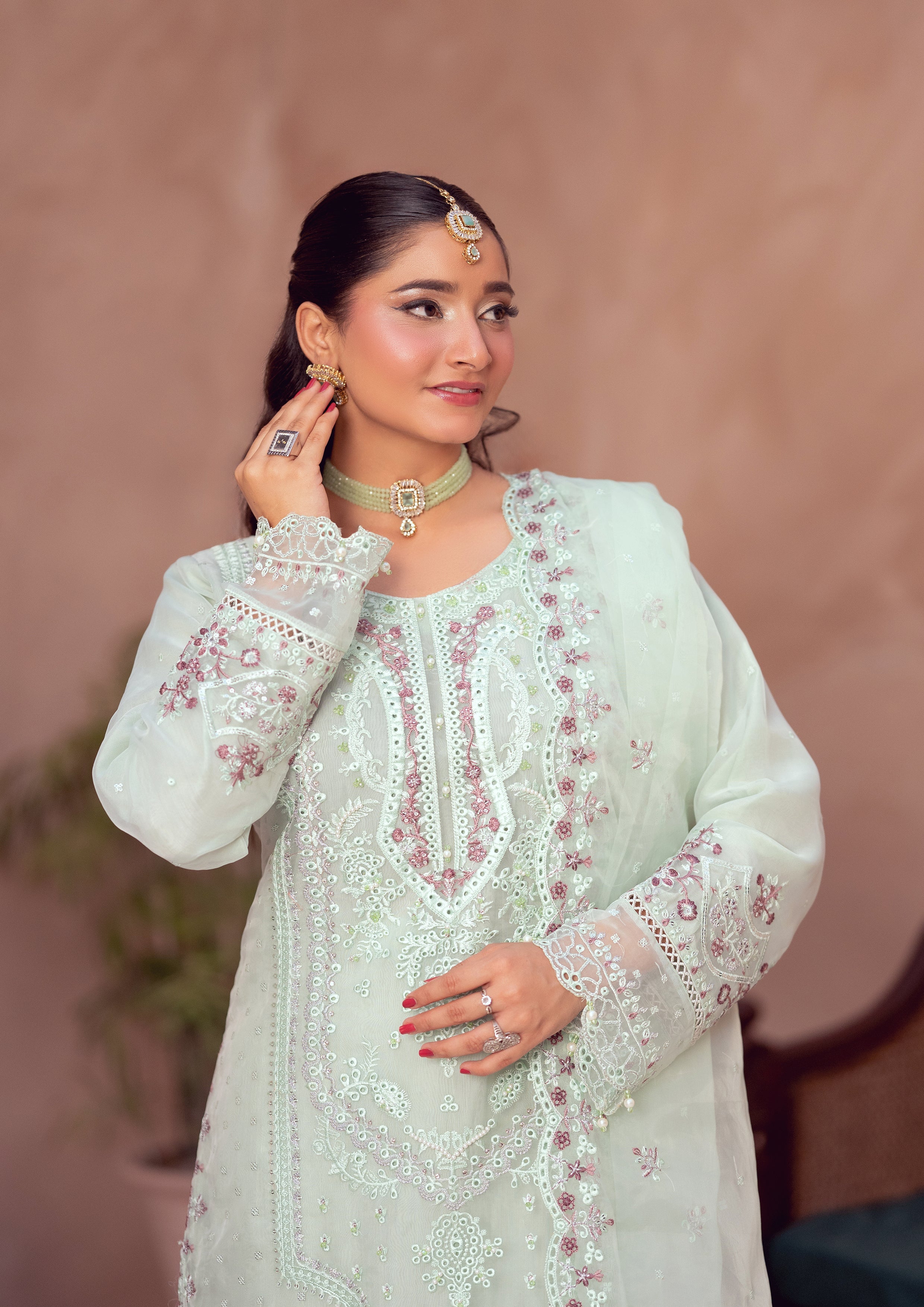 Rafiya BN-1099 - 3 Piece Stitched Fancy Heavy Embroidered - Bint-e-Noor