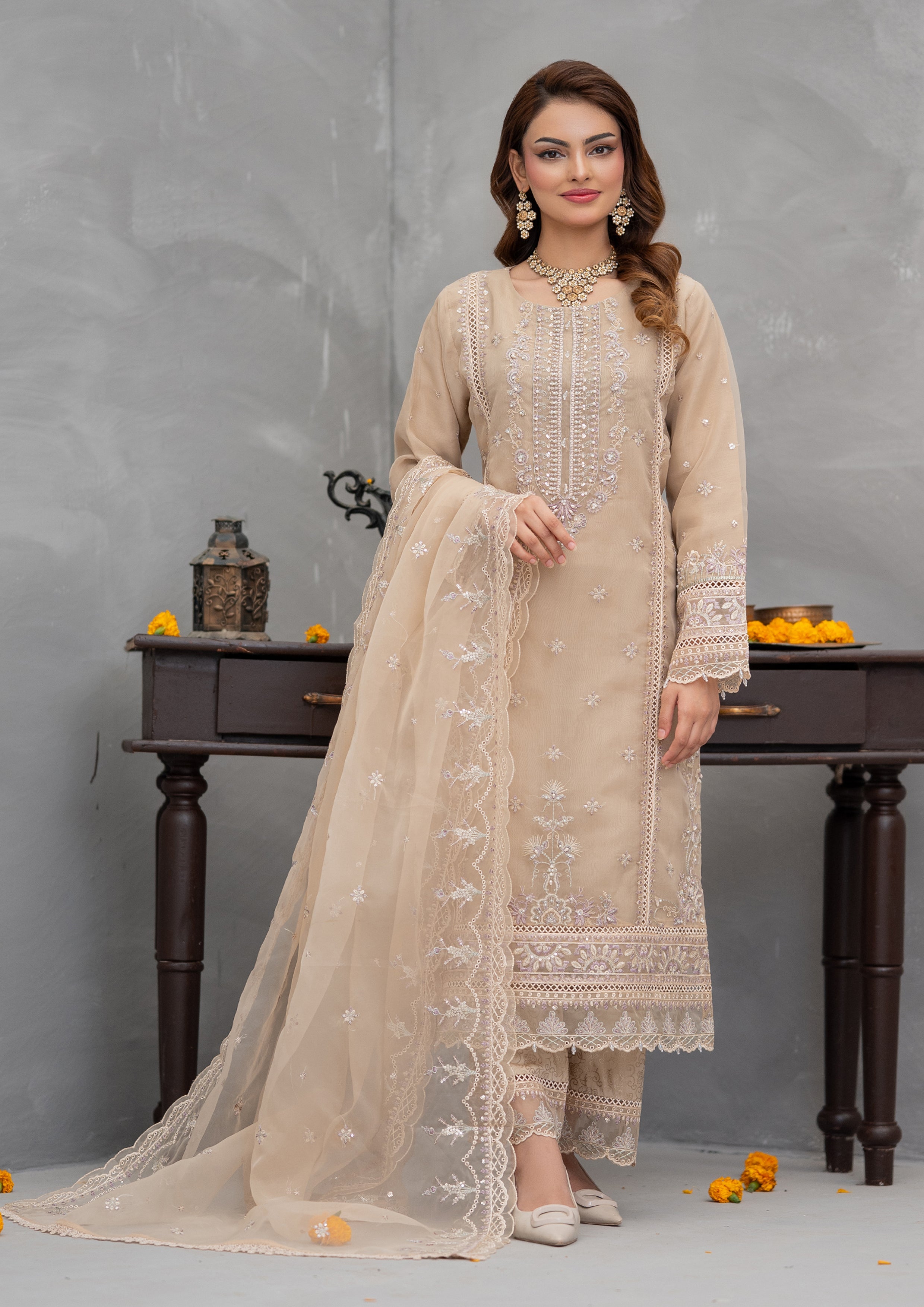 Parisa BN-10000 - 3 Piece Stitched Fancy Heavy Embroidered - Bint-e-Noor