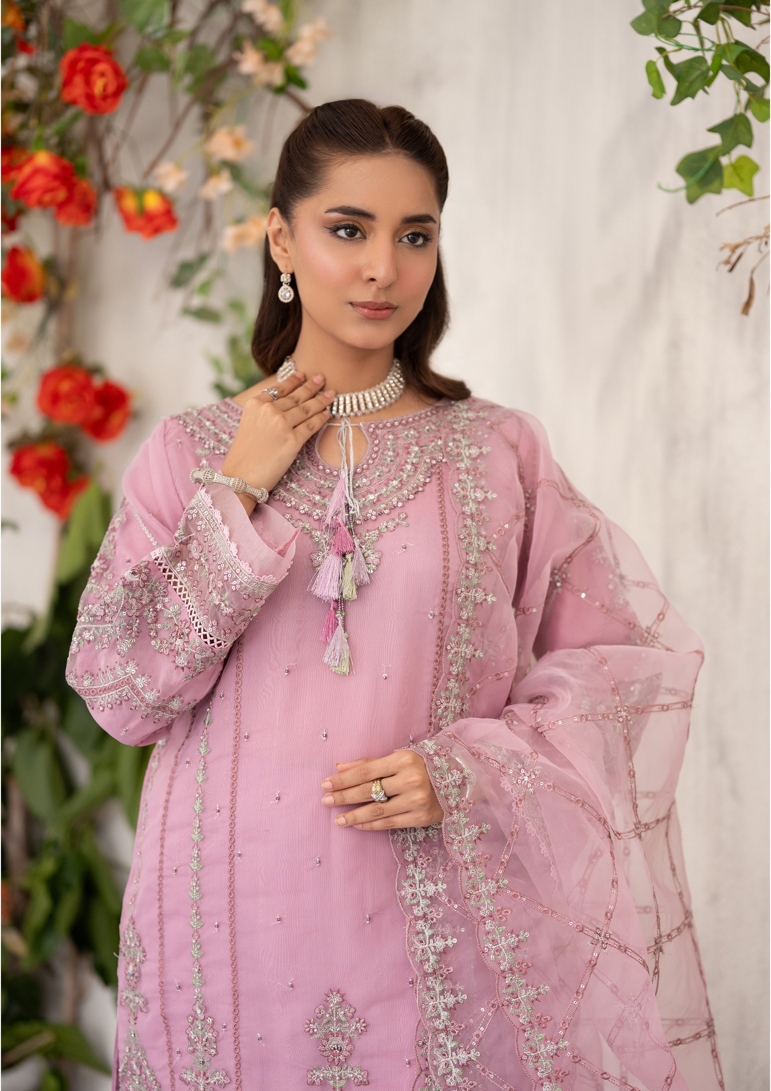 Farhin BN-1089 - 3 Piece Stitched Fancy Heavy Embroidered - Bint-e-Noor