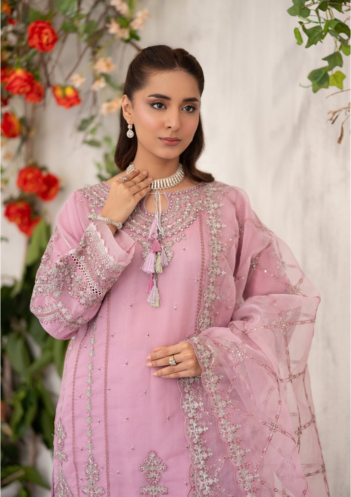 Farhin BN-1089 - 3 Piece Stitched Fancy Heavy Embroidered - Bint-e-Noor