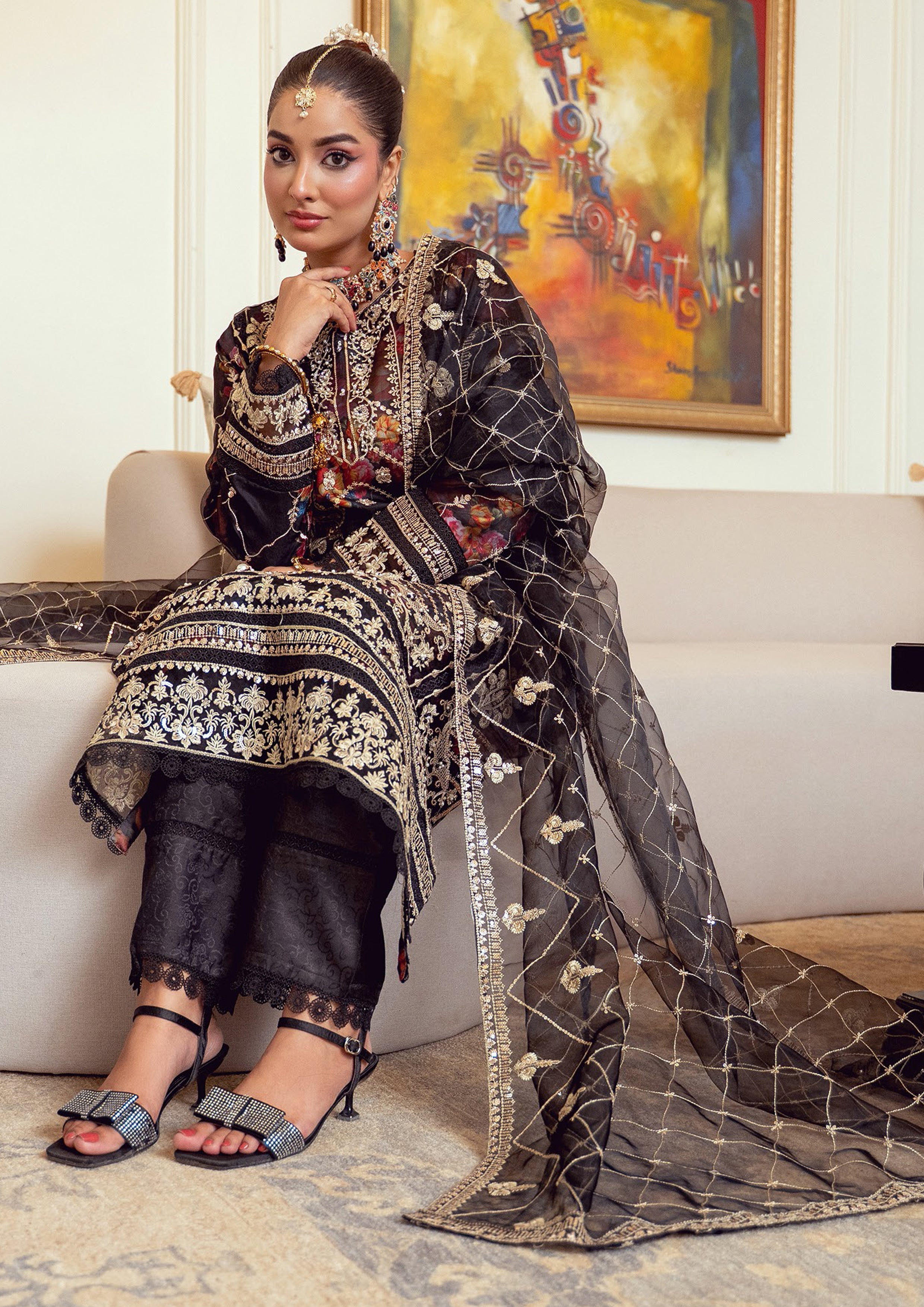 Zoraline BN-1072 - 3 Piece Stitched Fancy Heavy Embroidered - Bint-e-Noor