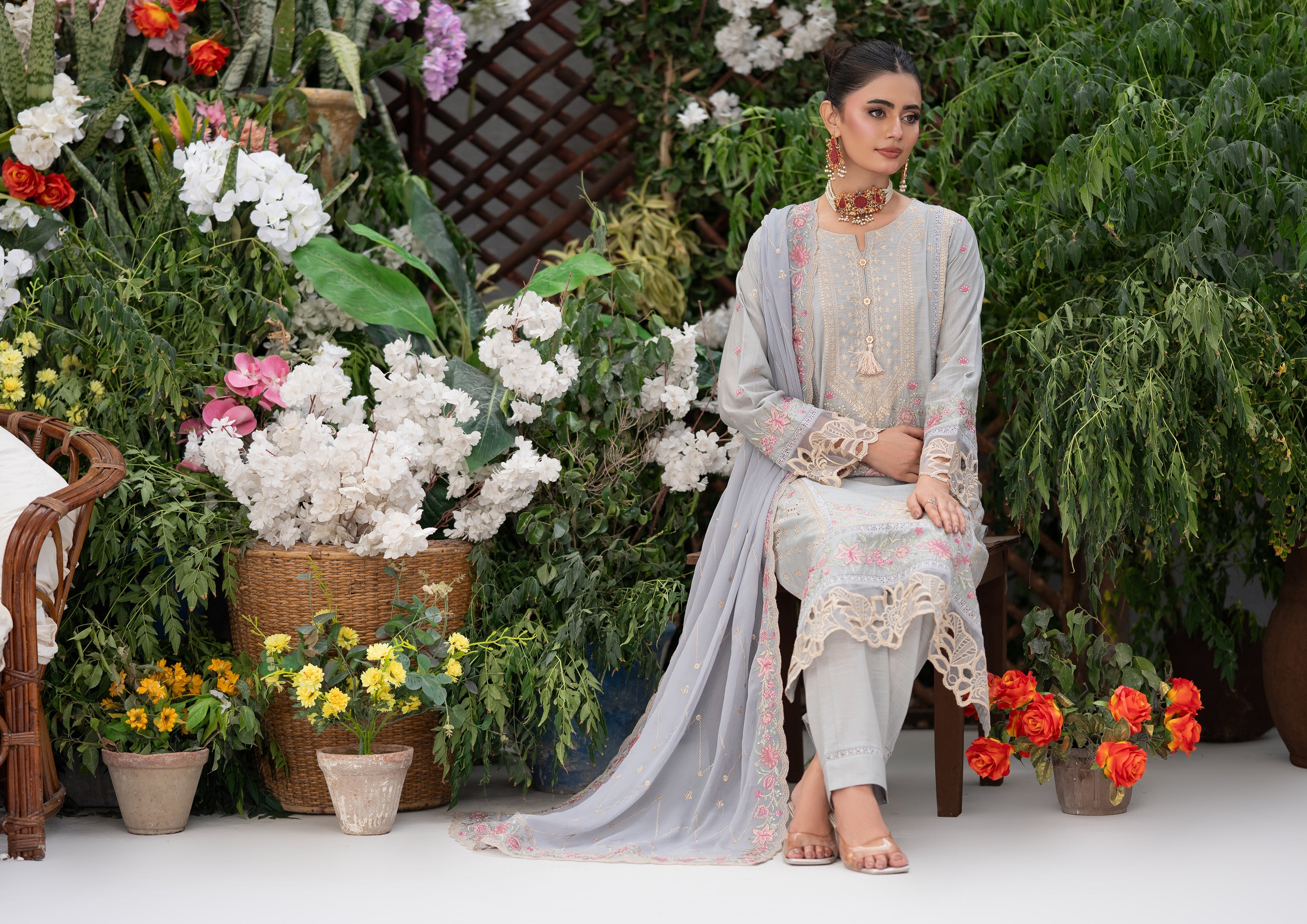 Rabeeya BN-1169 - 3 Piece Stitched Fancy Heavy Embroidered - Bint-e-Noor