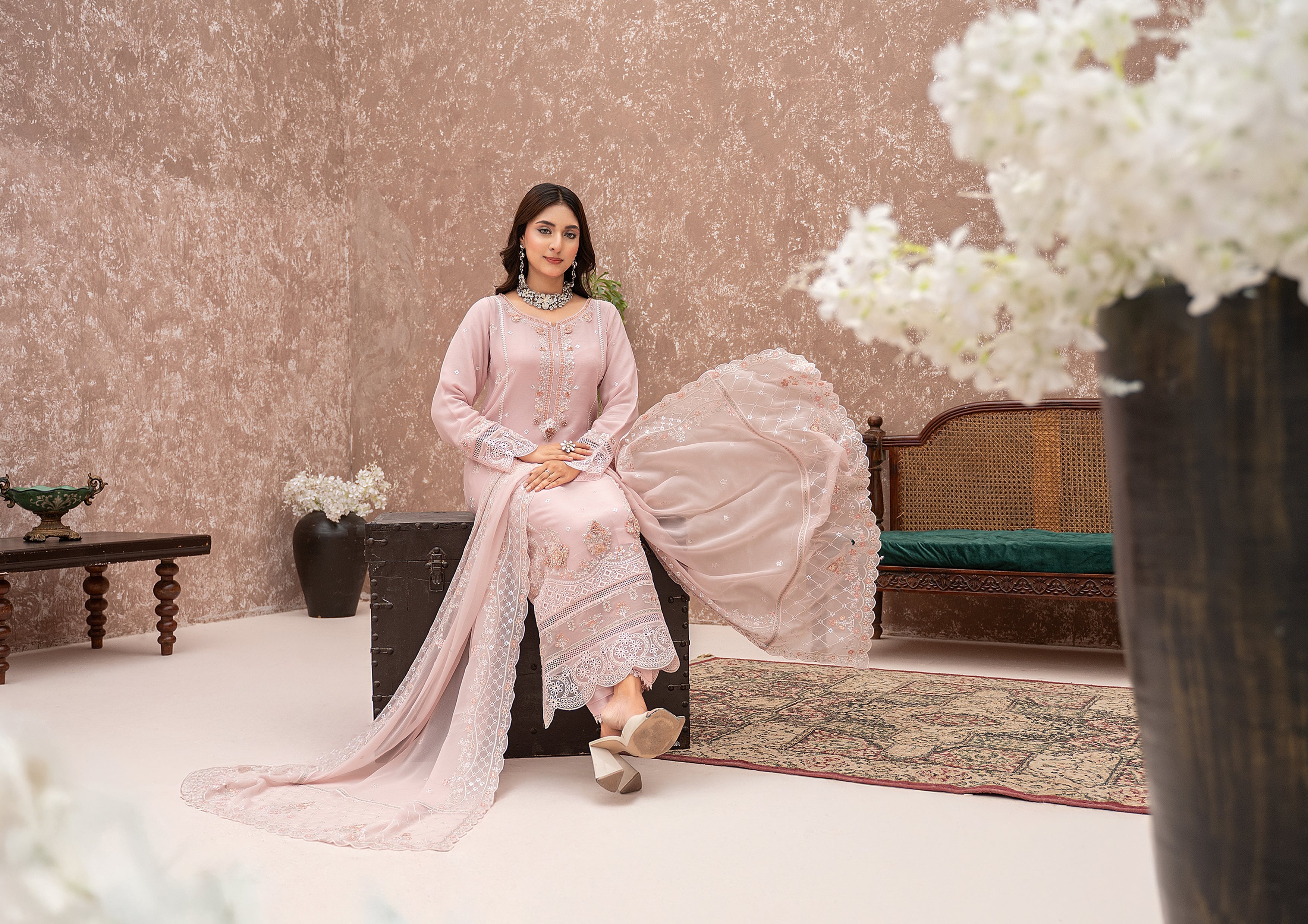 Selin BN-1051 - 3 Piece Stitched Fancy Heavy Embroidered - Bint-e-Noor