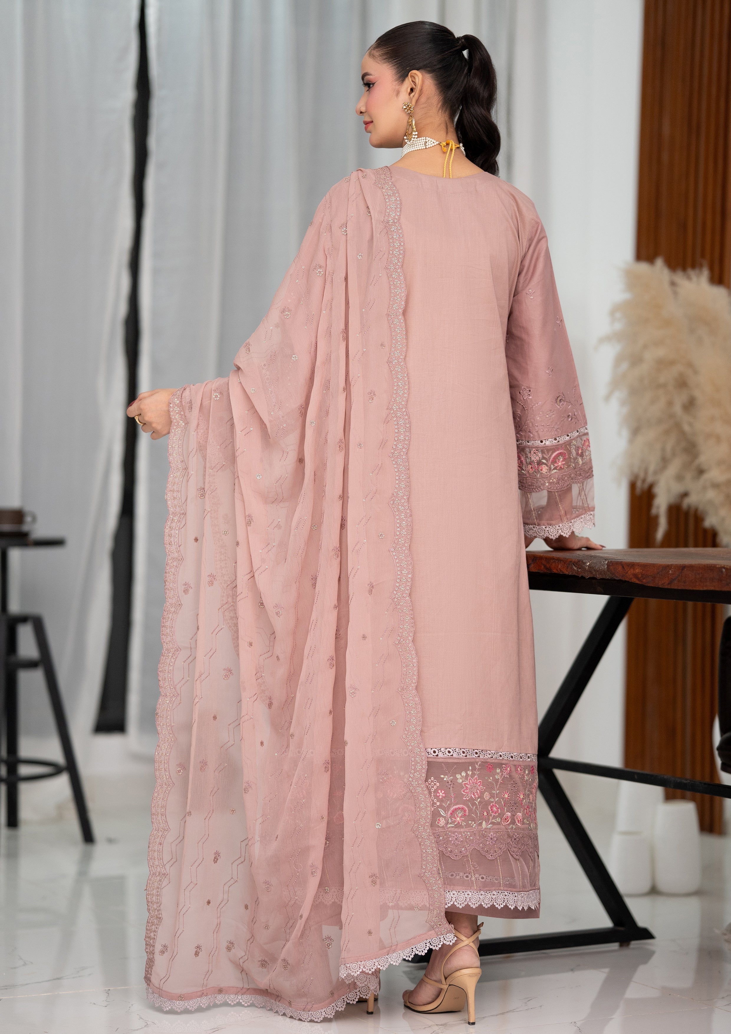 Anfa BN-1122 - 3 Piece Stitched Fancy Heavy Embroidered - Bint-e-Noor