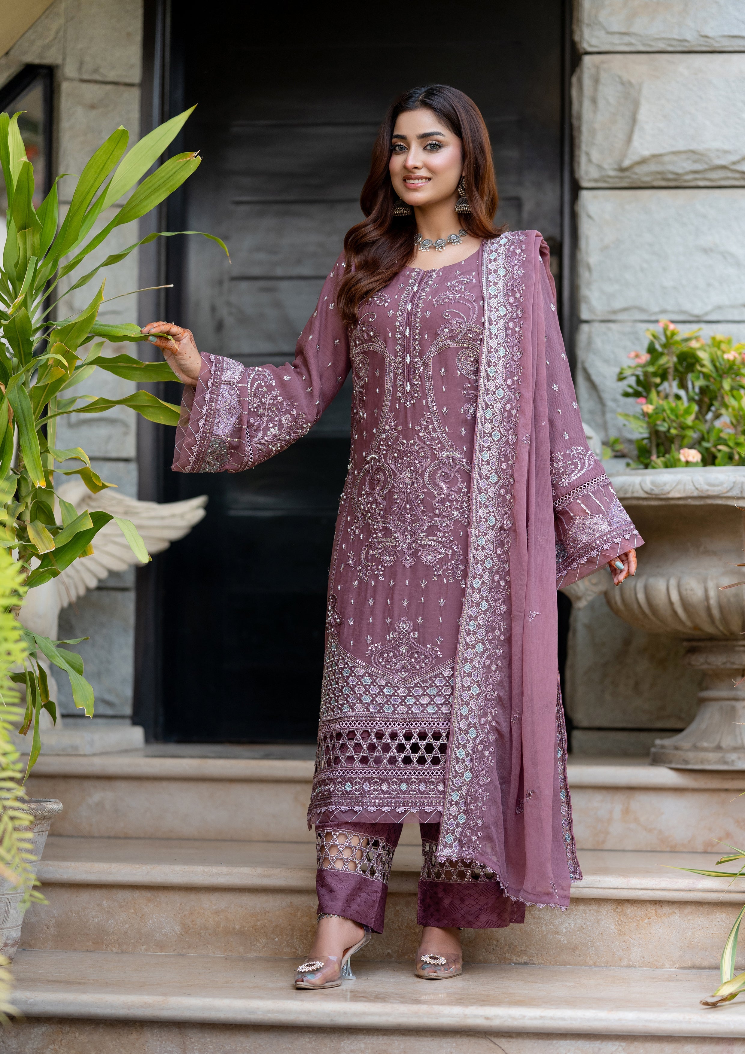 Sejal BN-1085 - 3 Piece Stitched Fancy Heavy Embroidered - Bint-e-Noor