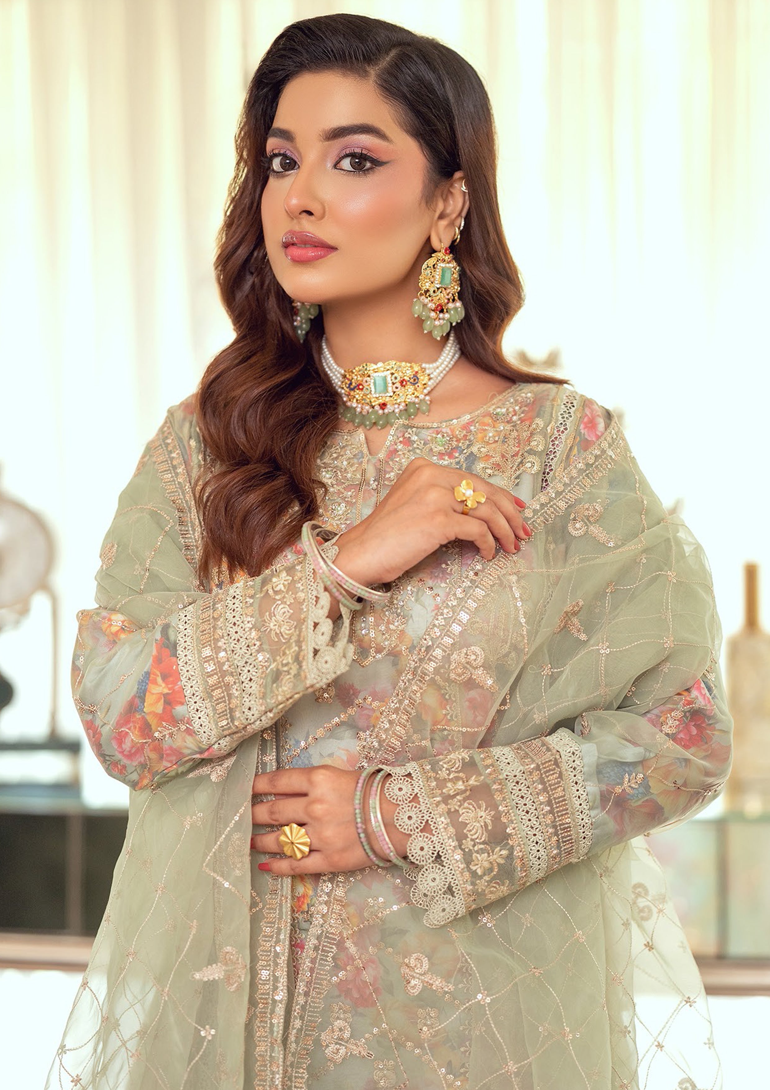 Zoraline BN-1071 - 3 Piece Stitched Fancy Heavy Embroidered - Bint-e-Noor
