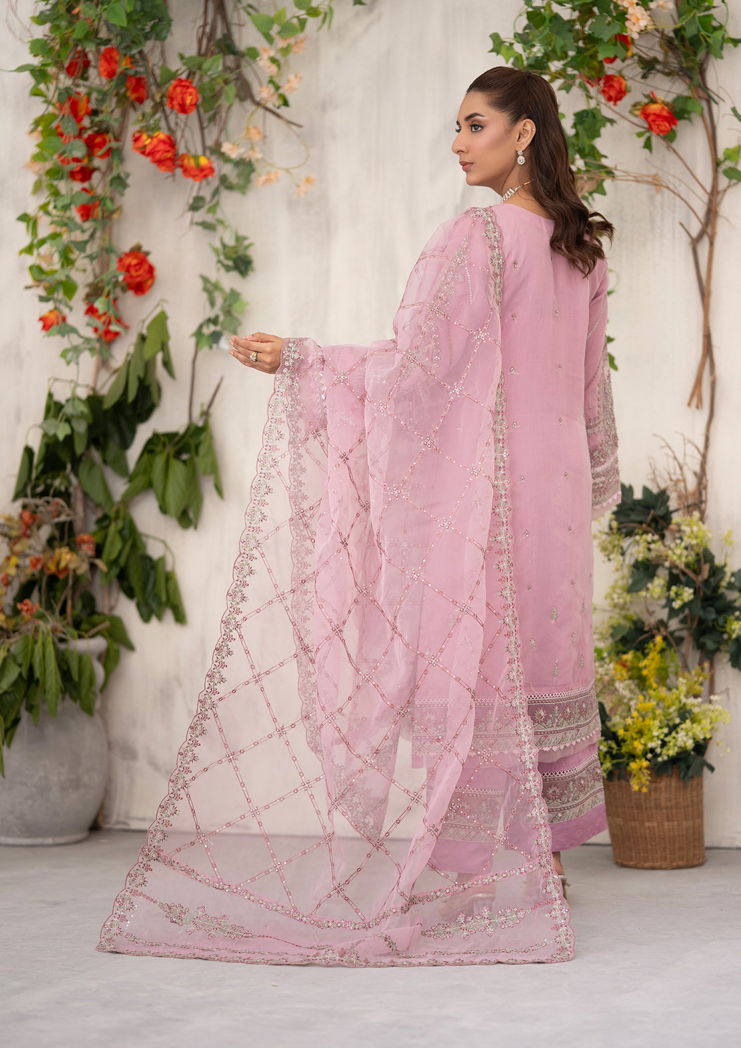Farhin BN-1089 - 3 Piece Stitched Fancy Heavy Embroidered - Bint-e-Noor