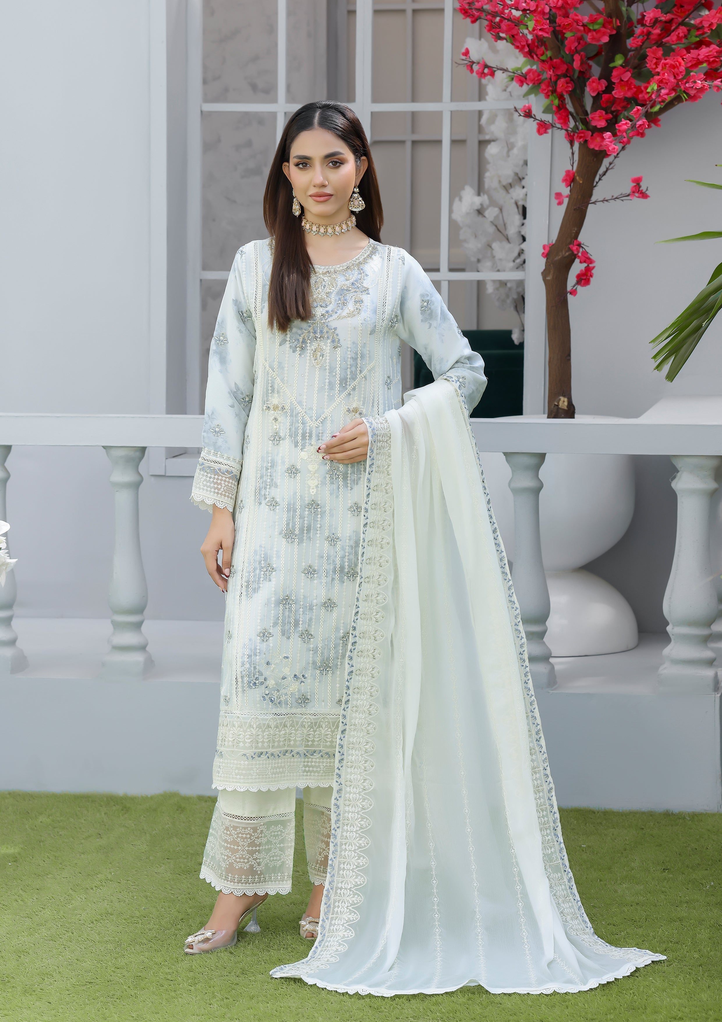 Firyal BN-1009 - 3 Piece Stitched Fancy Heavy Embroidered - Bint-e-Noor