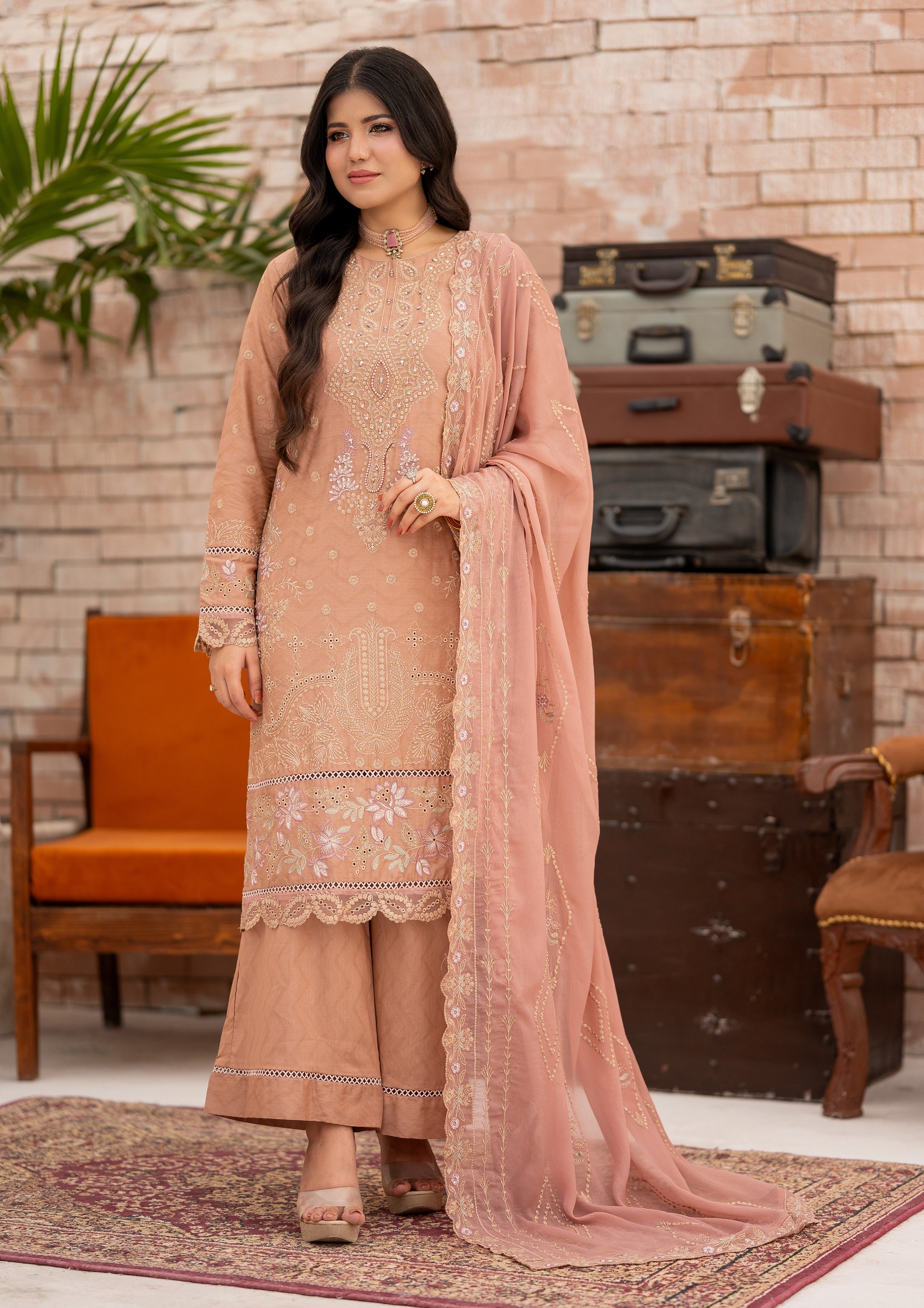 Sameeha BN-1109 - 3 Piece Stitched Fancy Heavy Embroidered - Bint-e-Noor
