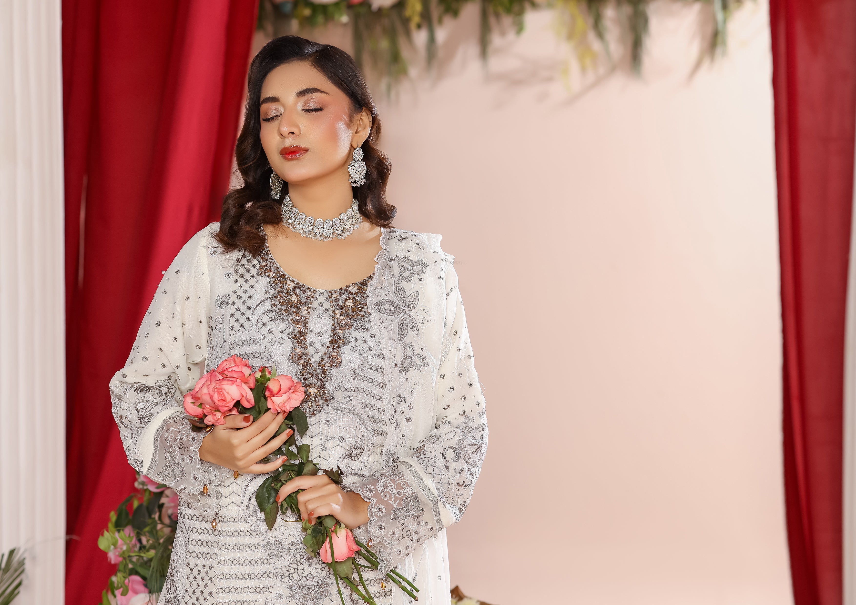 Mizna BN-1029 - 3 Piece Stitched Fancy Heavy Embroidered - Bint-e-Noor