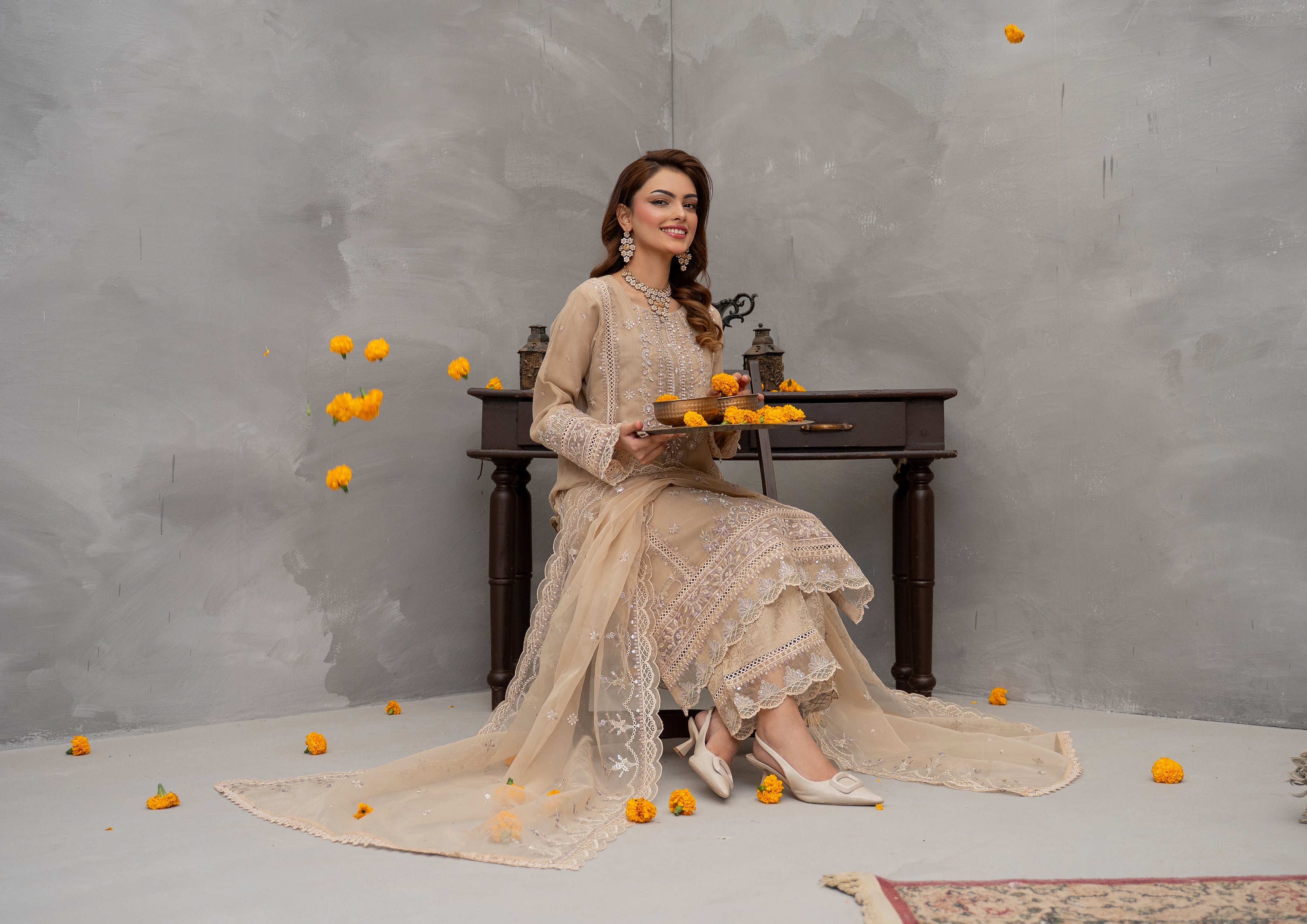 Parisa BN-10000 - 3 Piece Stitched Fancy Heavy Embroidered - Bint-e-Noor
