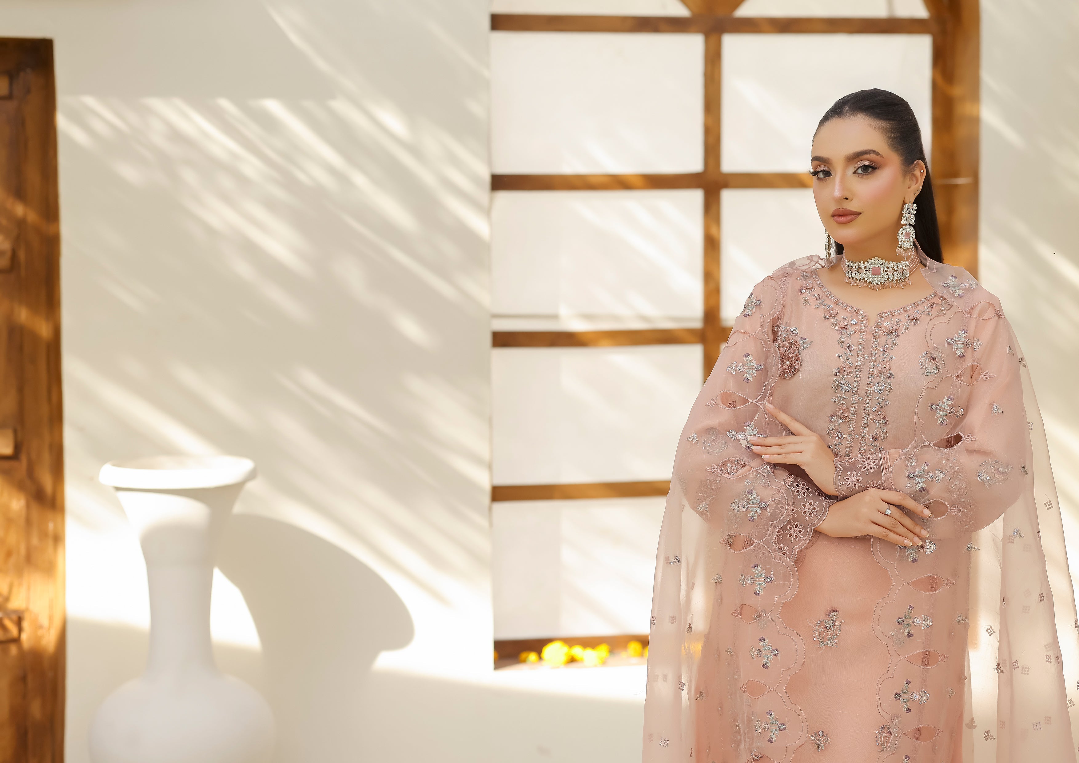 Hiba BN-1036 - 3 Piece Stitched Fancy Heavy Embroidered - Bint-e-Noor