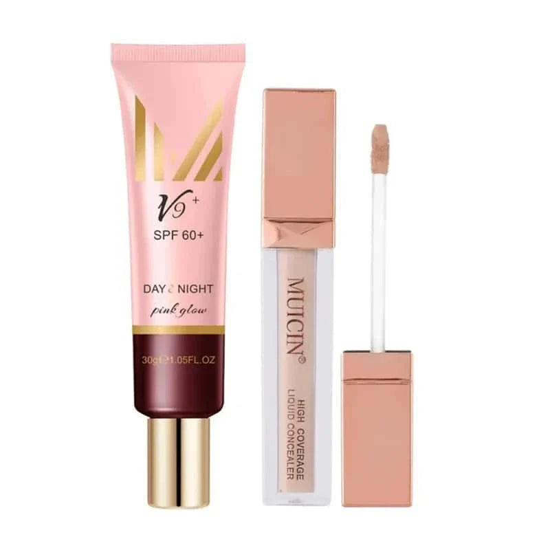 V9 Pink Glow Day & Night Cc Primer Cream - Muicin