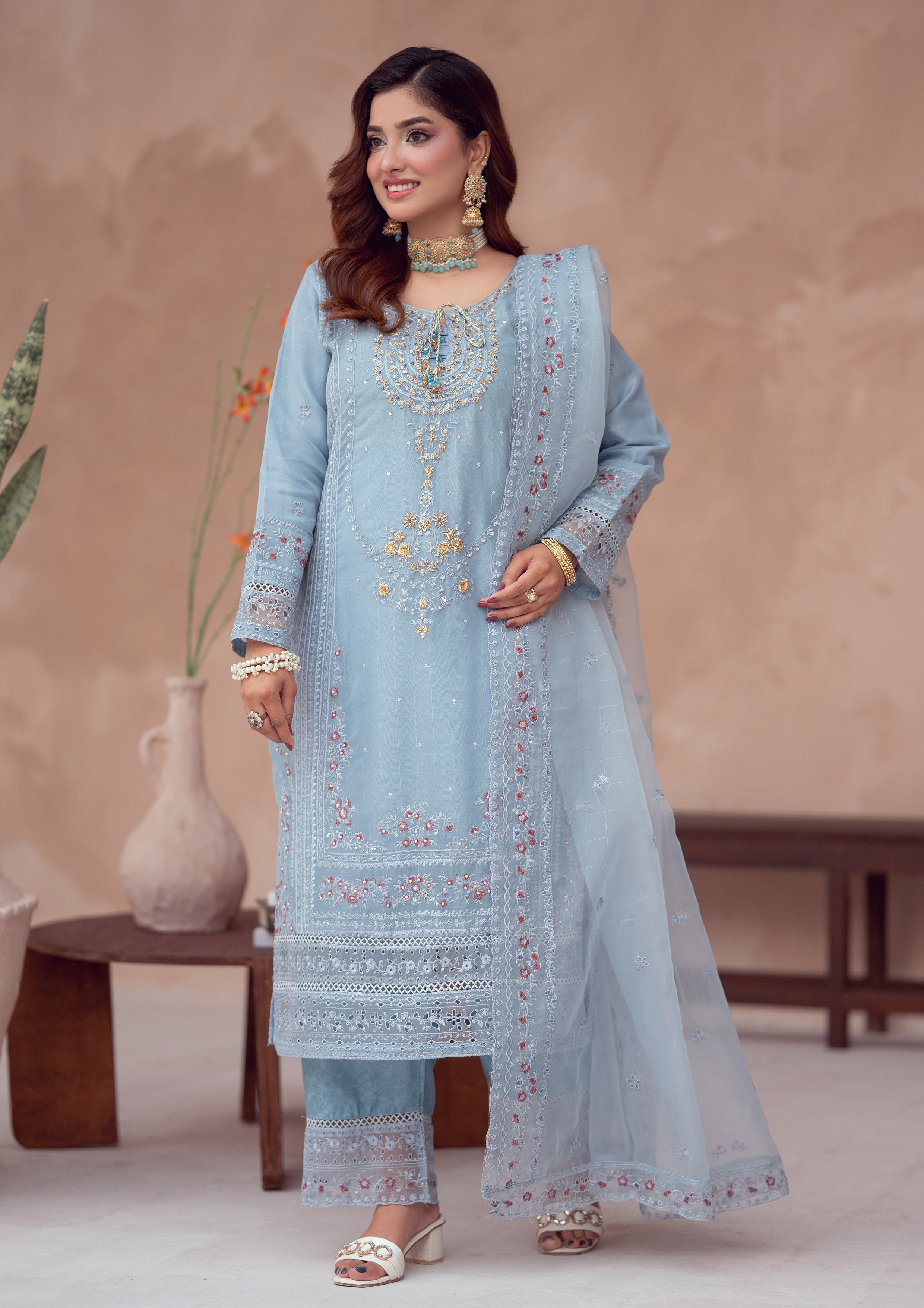 Masooma BN-1103 - 3 Piece Stitched Fancy Heavy Embroidered - Bint-e-Noor