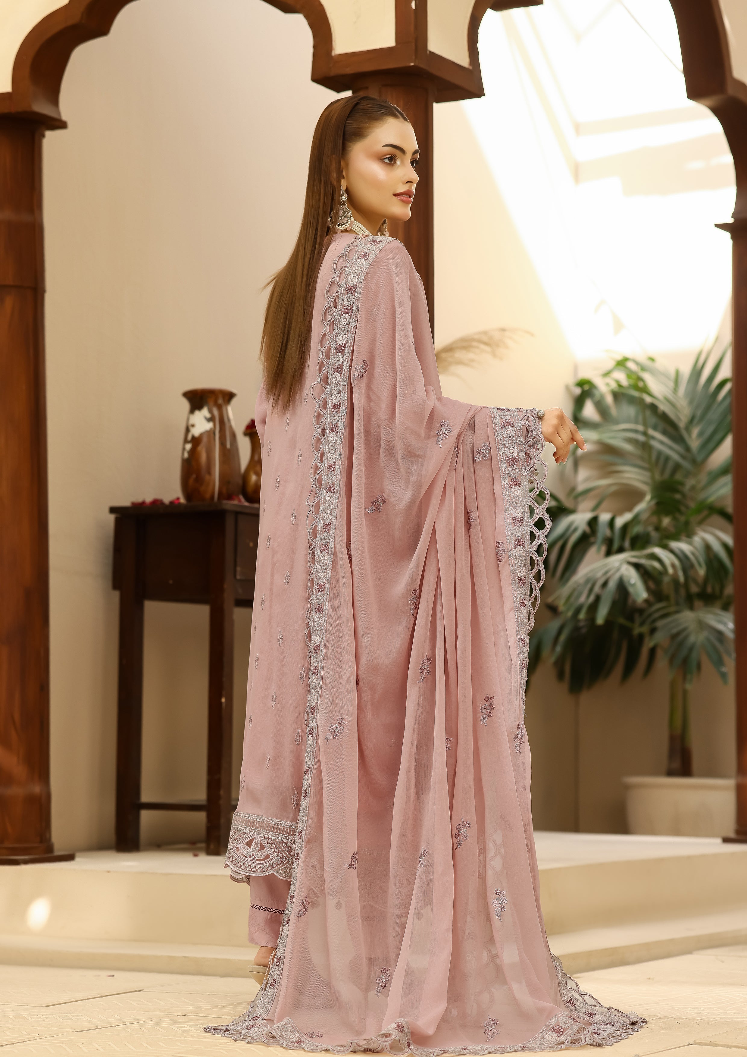 Usha BN-1025 - 3 Piece Stitched Fancy Heavy Embroidered - Bint-e-Noor