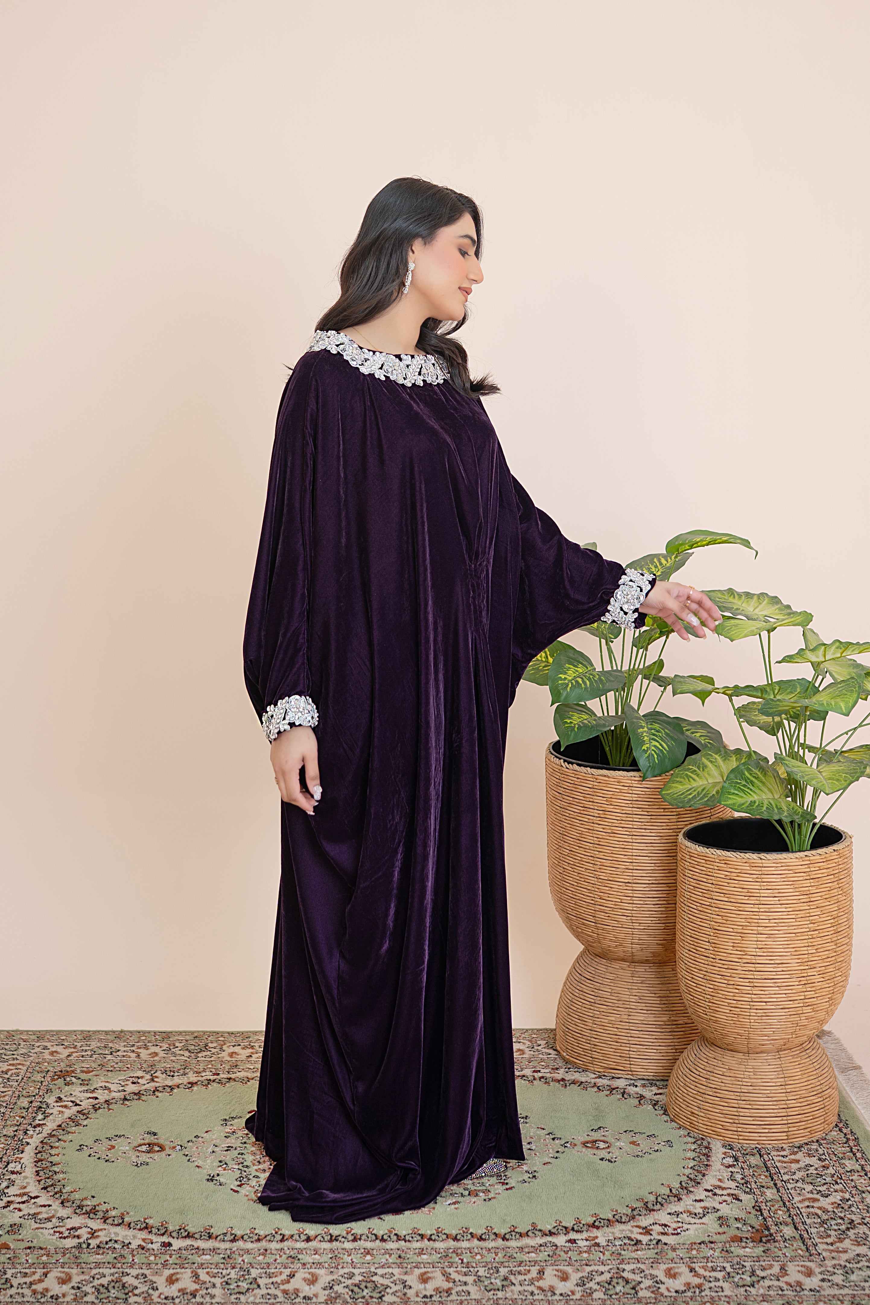 PLUMÉ Handcrafted Valvet Kaftan - Mina Muse