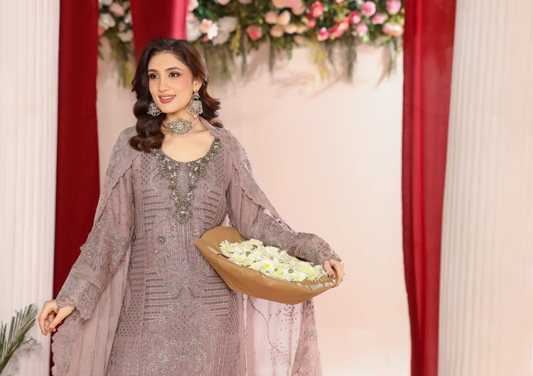 Mizna BN-1028 - 3 Piece Stitched Fancy Heavy Embroidered - Bint-e-Noor