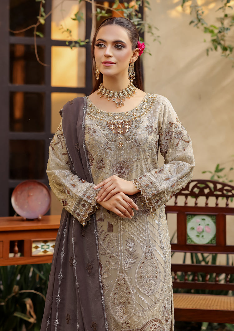 Elva BN-1019 - 3 Piece Stitched Fancy Heavy Embroidered - Bint-e-Noor