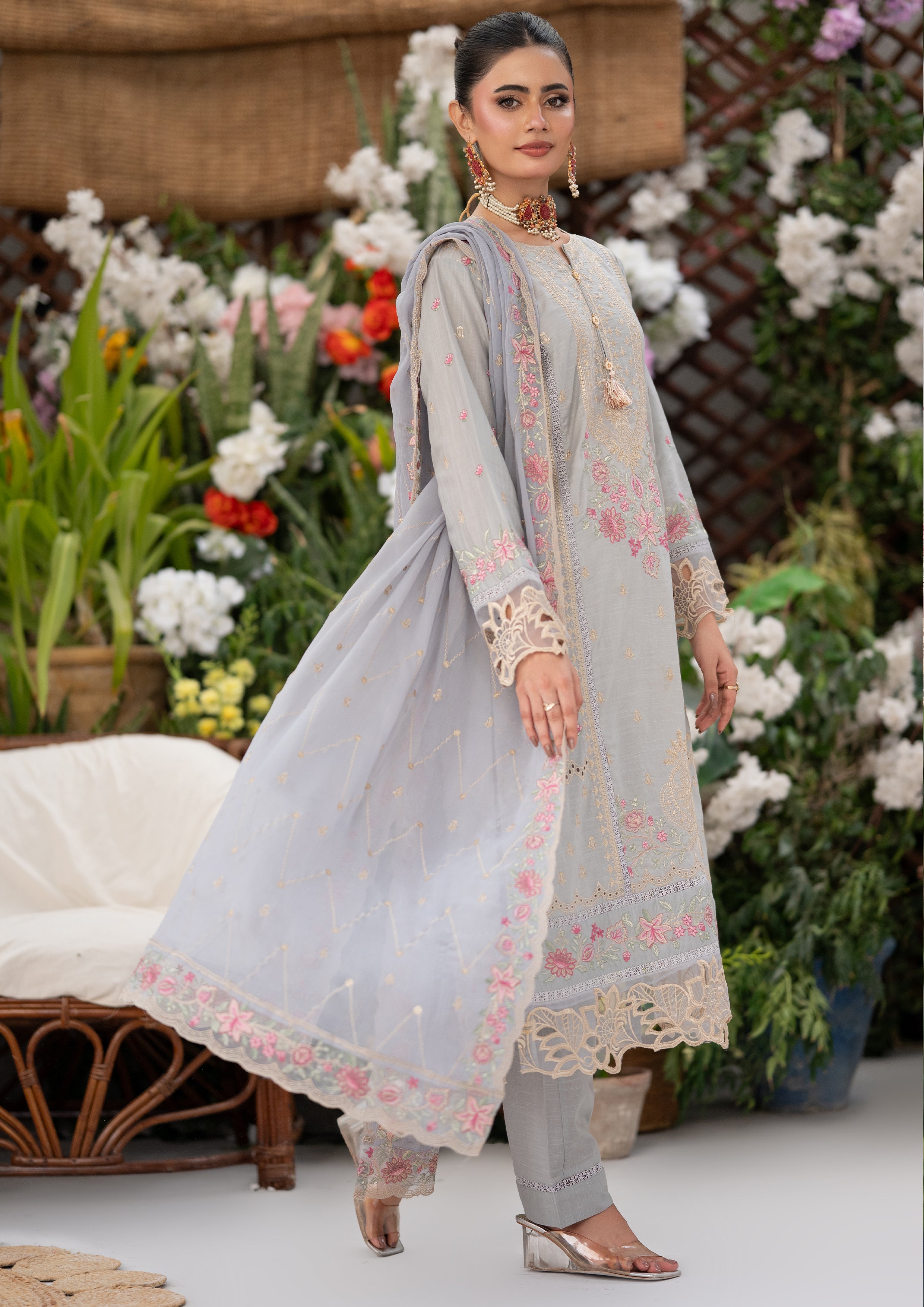 Rabeeya BN-1169 - 3 Piece Stitched Fancy Heavy Embroidered - Bint-e-Noor