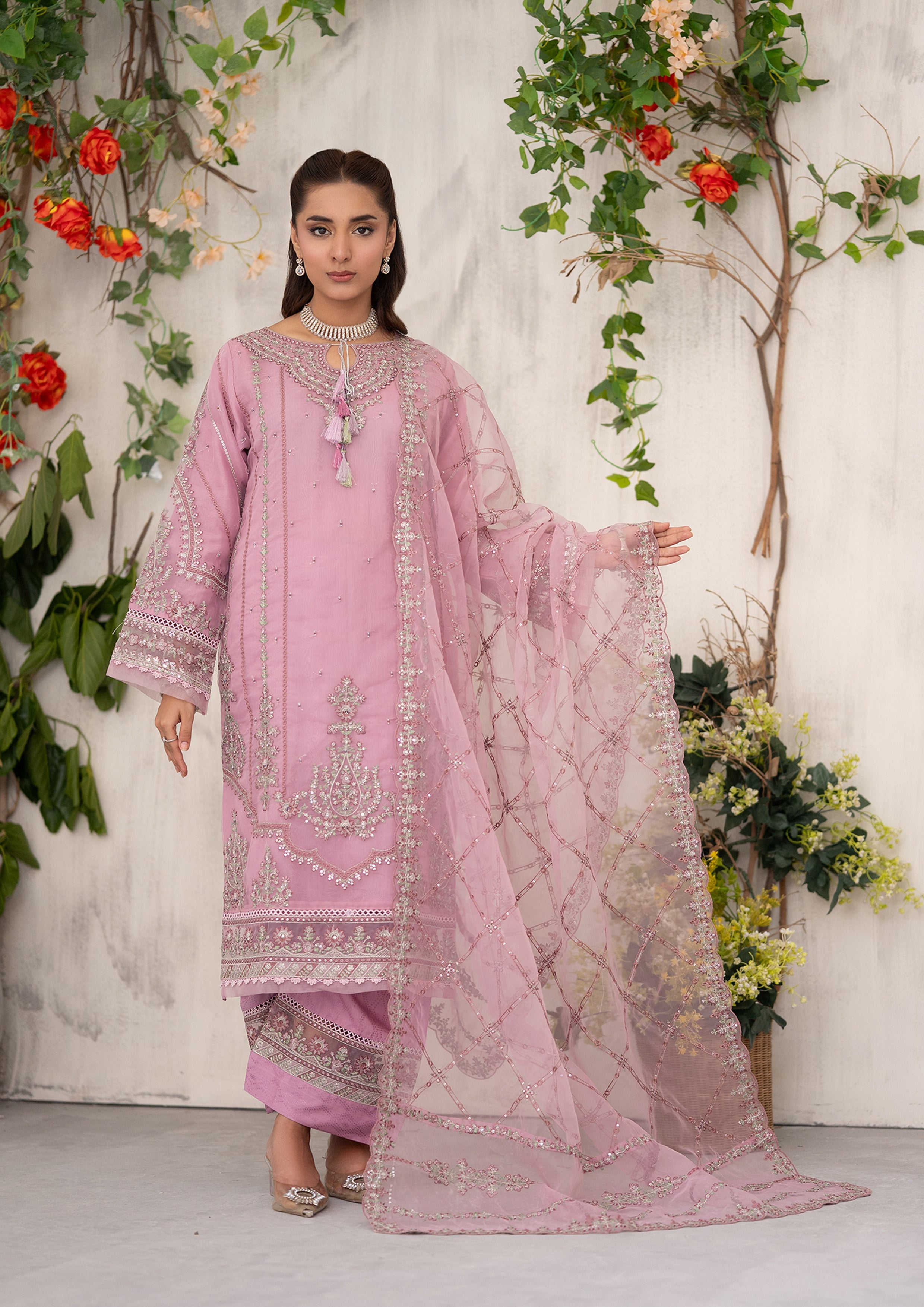 Farhin BN-1089 - 3 Piece Stitched Fancy Heavy Embroidered - Bint-e-Noor