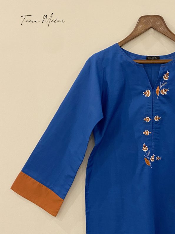 Blue 2pc "LAWN Embroidered” - Teen Meter