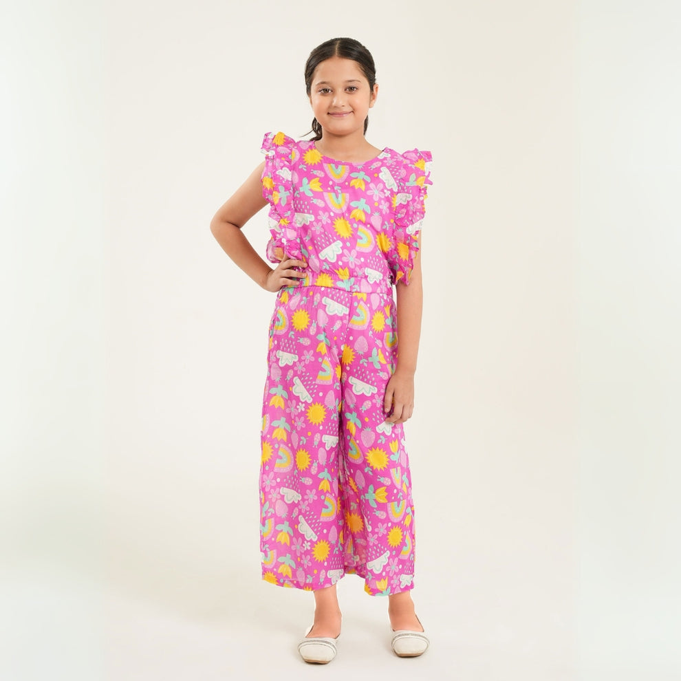 Pinkish - Jumpsuit - Lawn - Rangooz