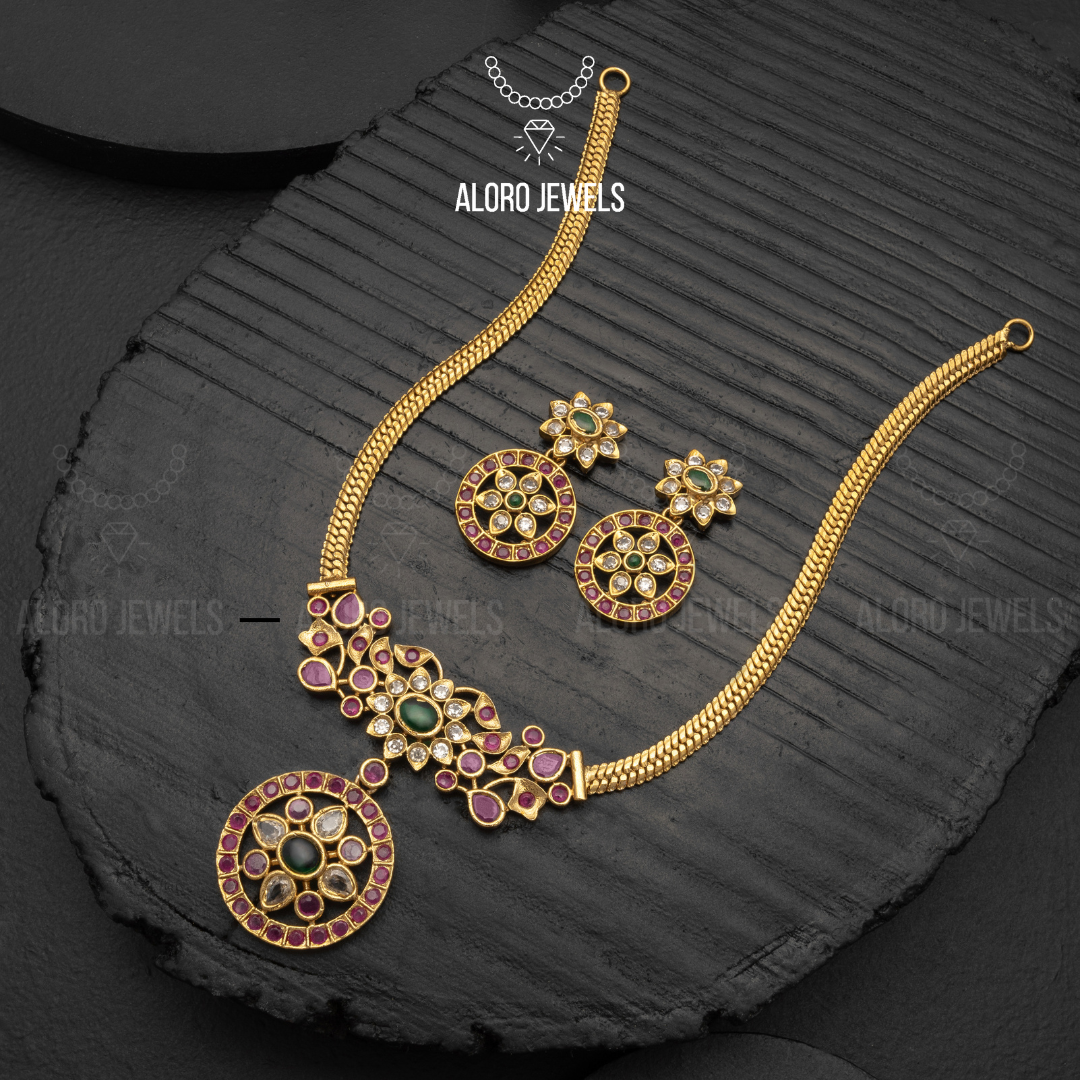 Gold Plated Choker Necklace - Aloro Jewels