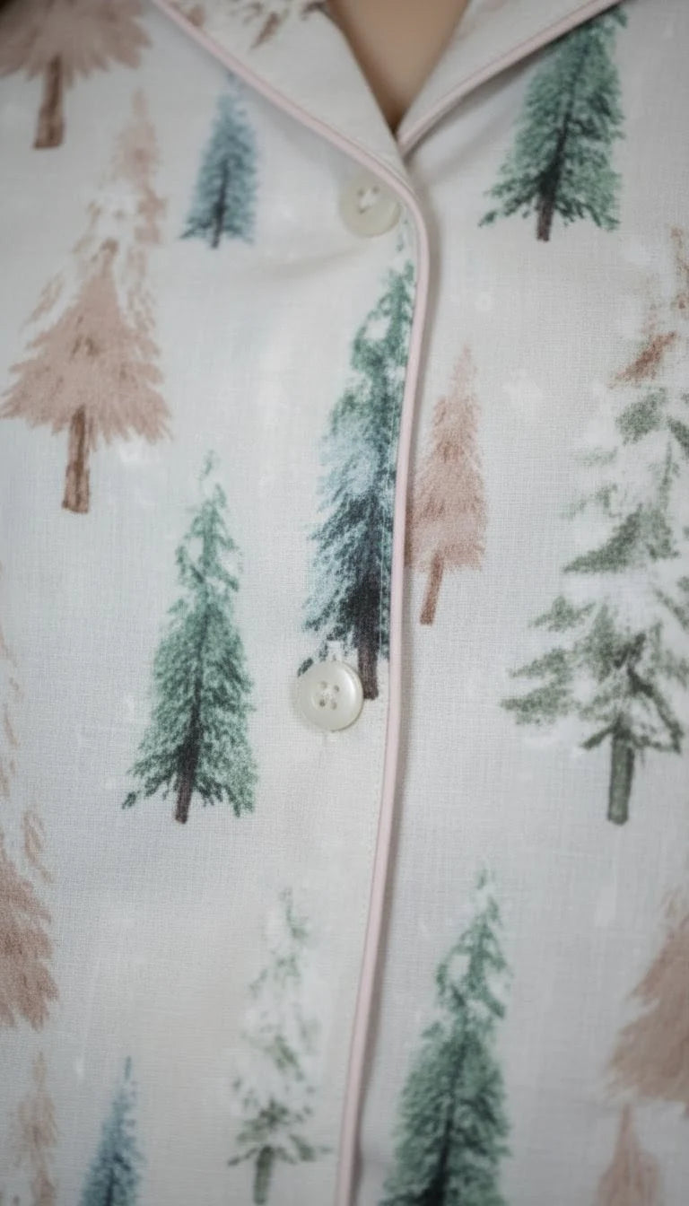 Women Pajama Suit Trees & Deer Print - Urban Cut