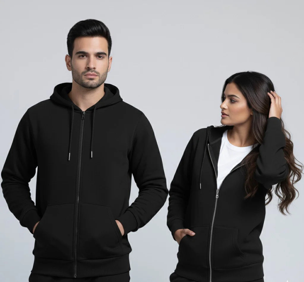 Comfy Zipper Hoodie black 1 piece