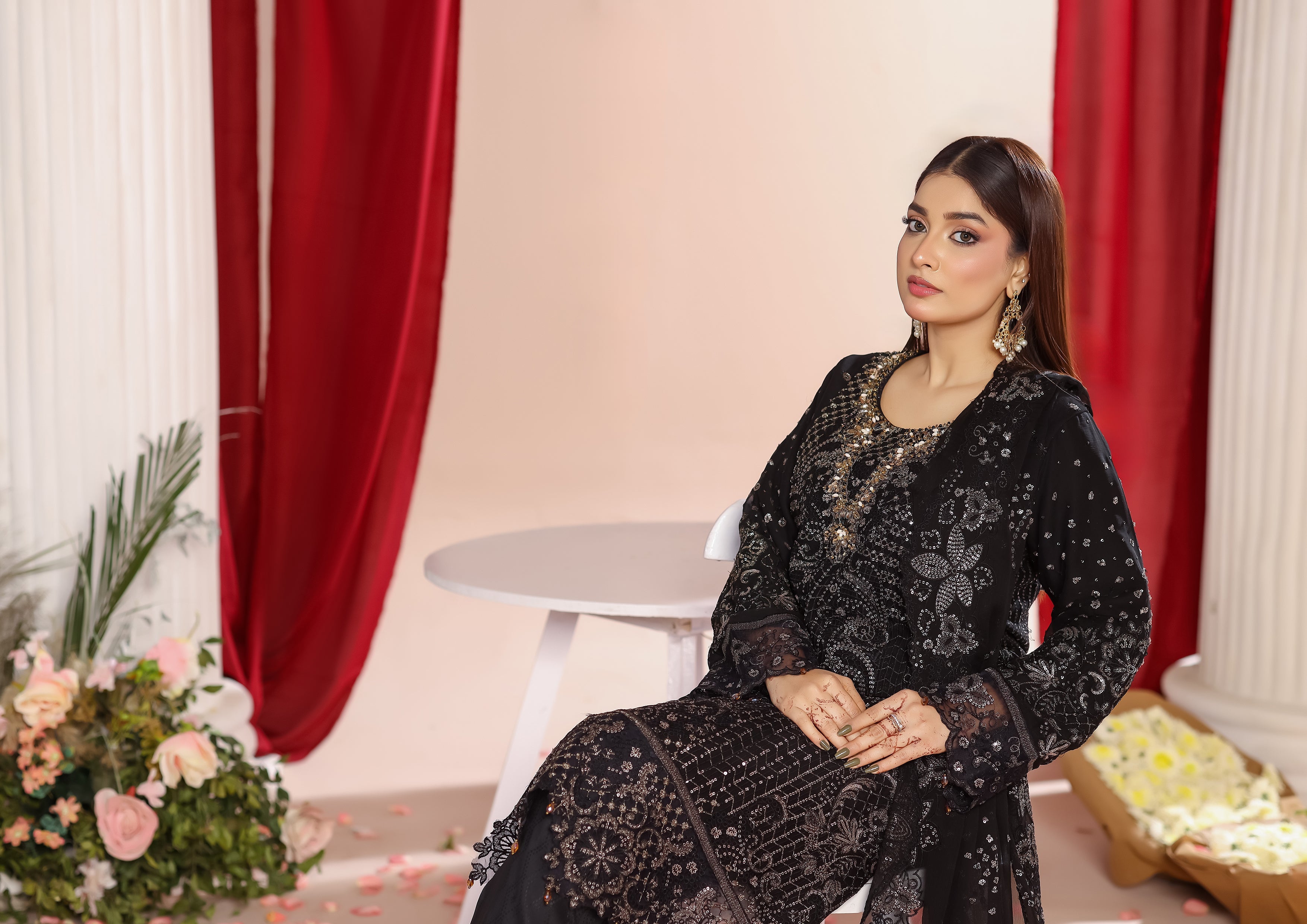 Mizna BN-1027 - 3 Piece Stitched Fancy Heavy Embroidered - Bint-e-Noor