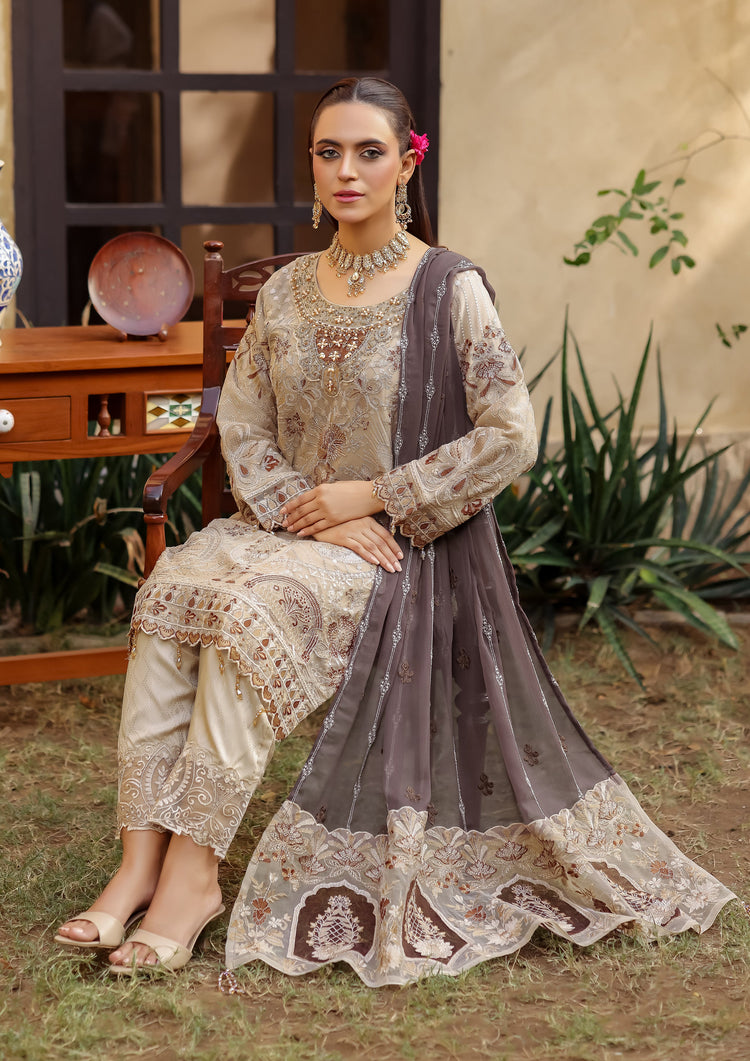 Elva BN-1019 - 3 Piece Stitched Fancy Heavy Embroidered - Bint-e-Noor