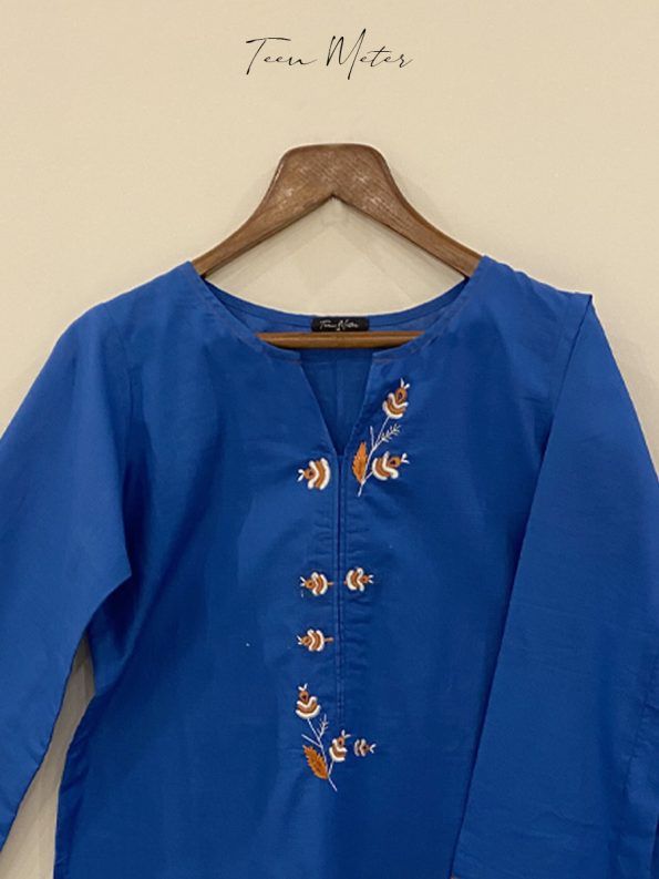 Blue 2pc "LAWN Embroidered” - Teen Meter