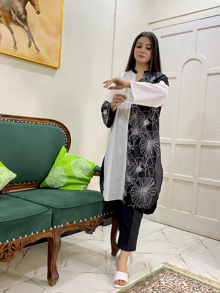 2 Piece Cotton Embroidered Co Ord Set - Urban Cut