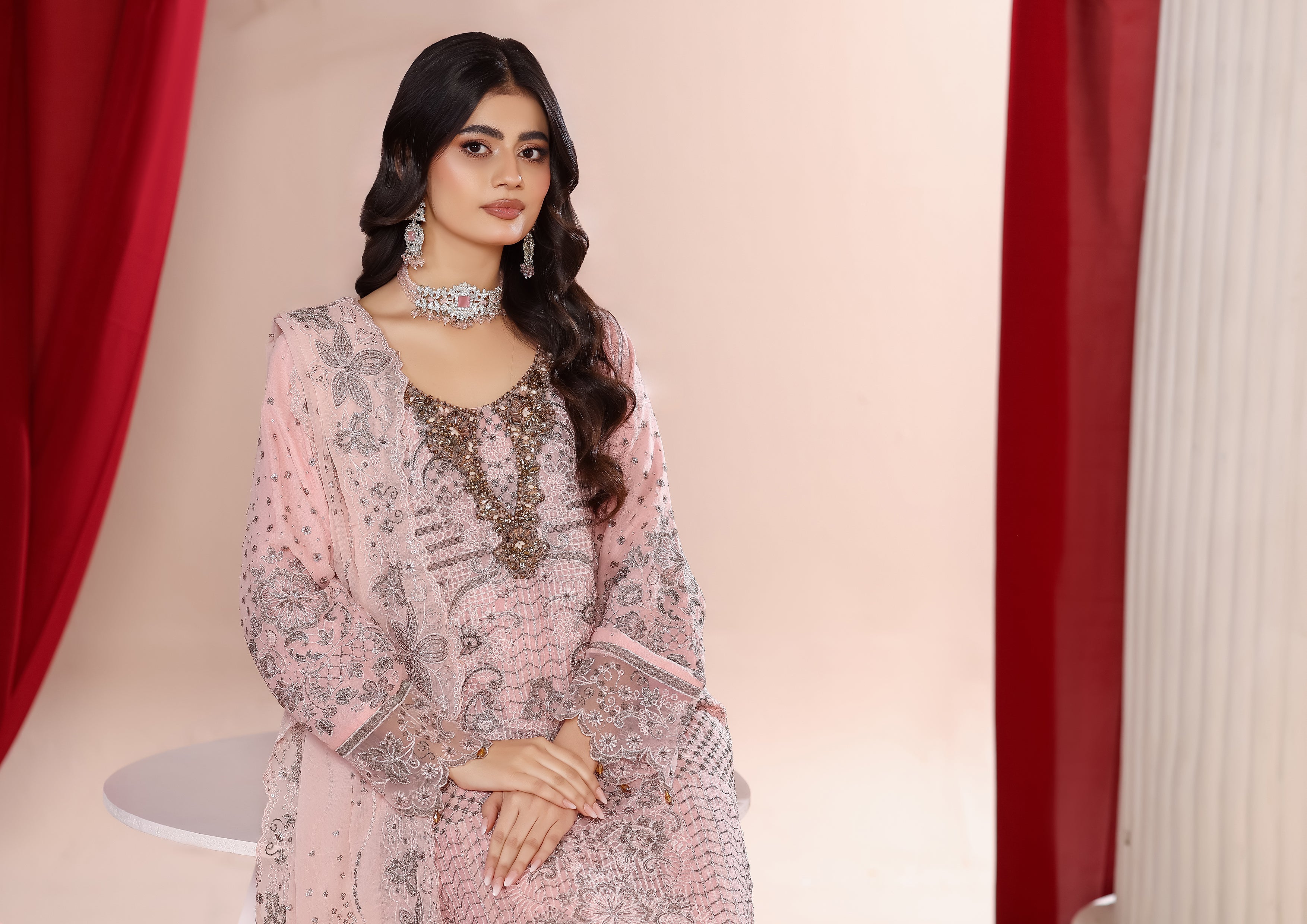 Mizna BN-1026 - 3 Piece Stitched Fancy Heavy Embroidered - Bint-e-Noor