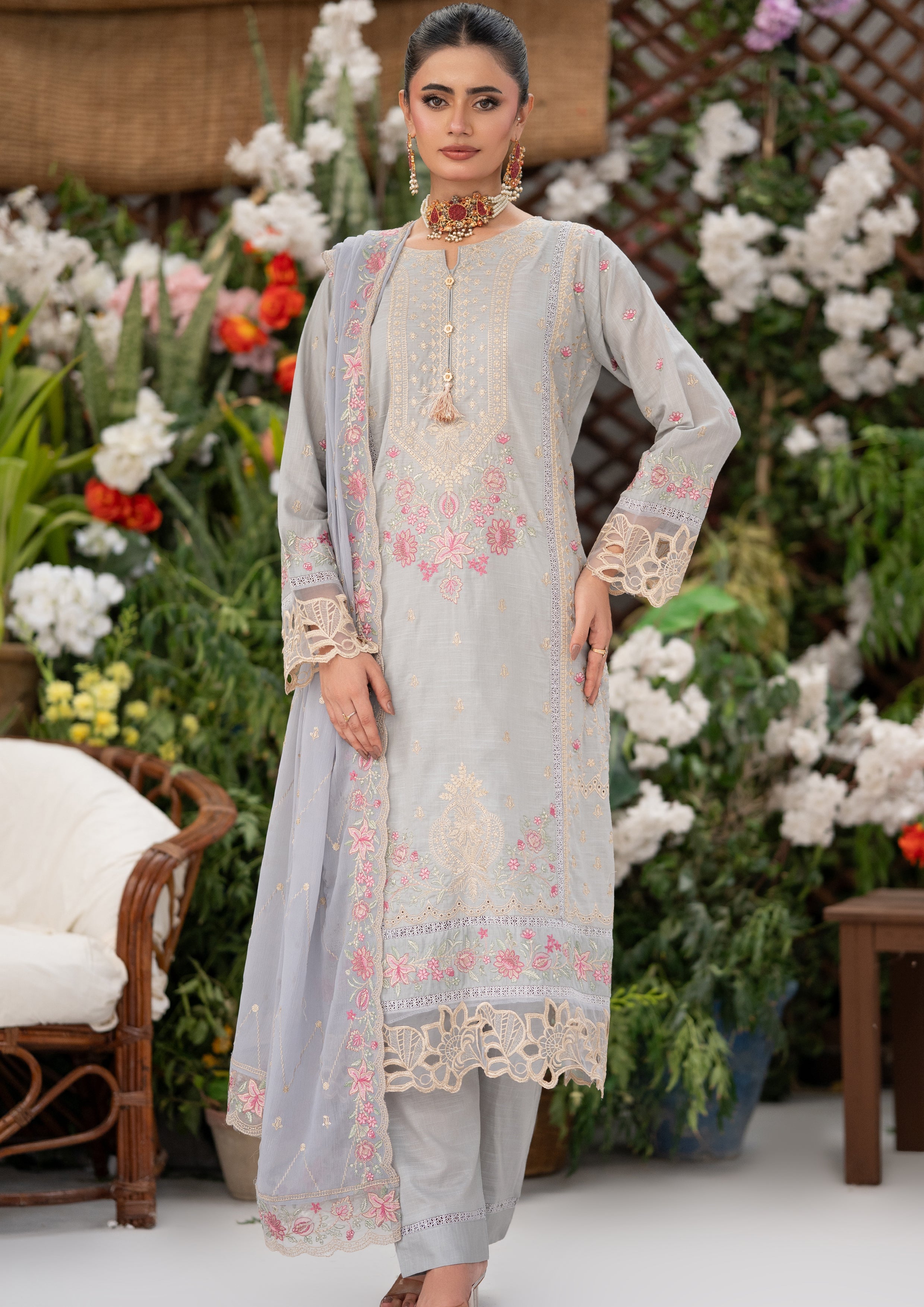 Rabeeya BN-1169 - 3 Piece Stitched Fancy Heavy Embroidered - Bint-e-Noor