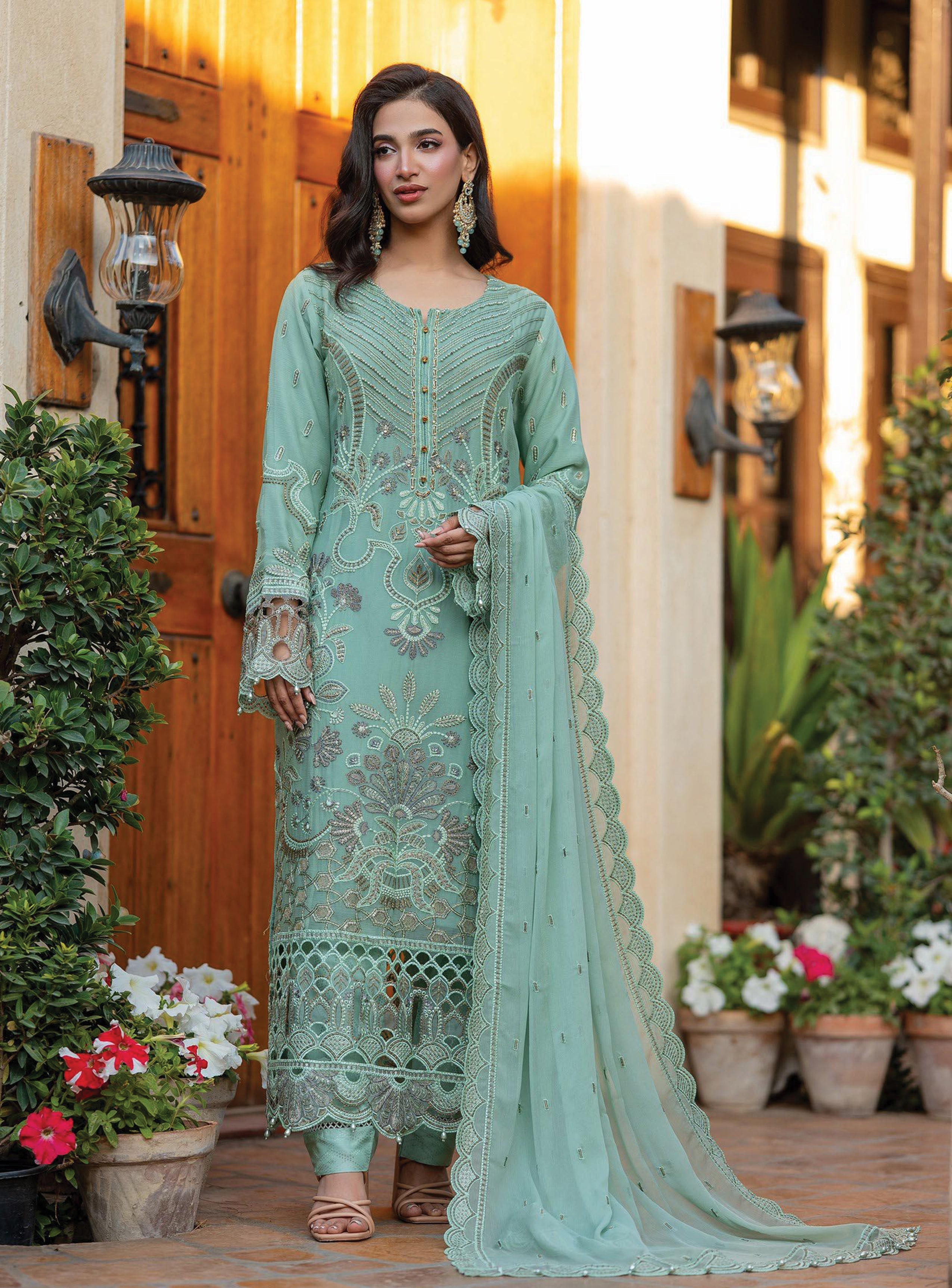 Asmira BN-1042 - 3 Piece Stitched Fancy Heavy Embroidered - Bint-e-Noor