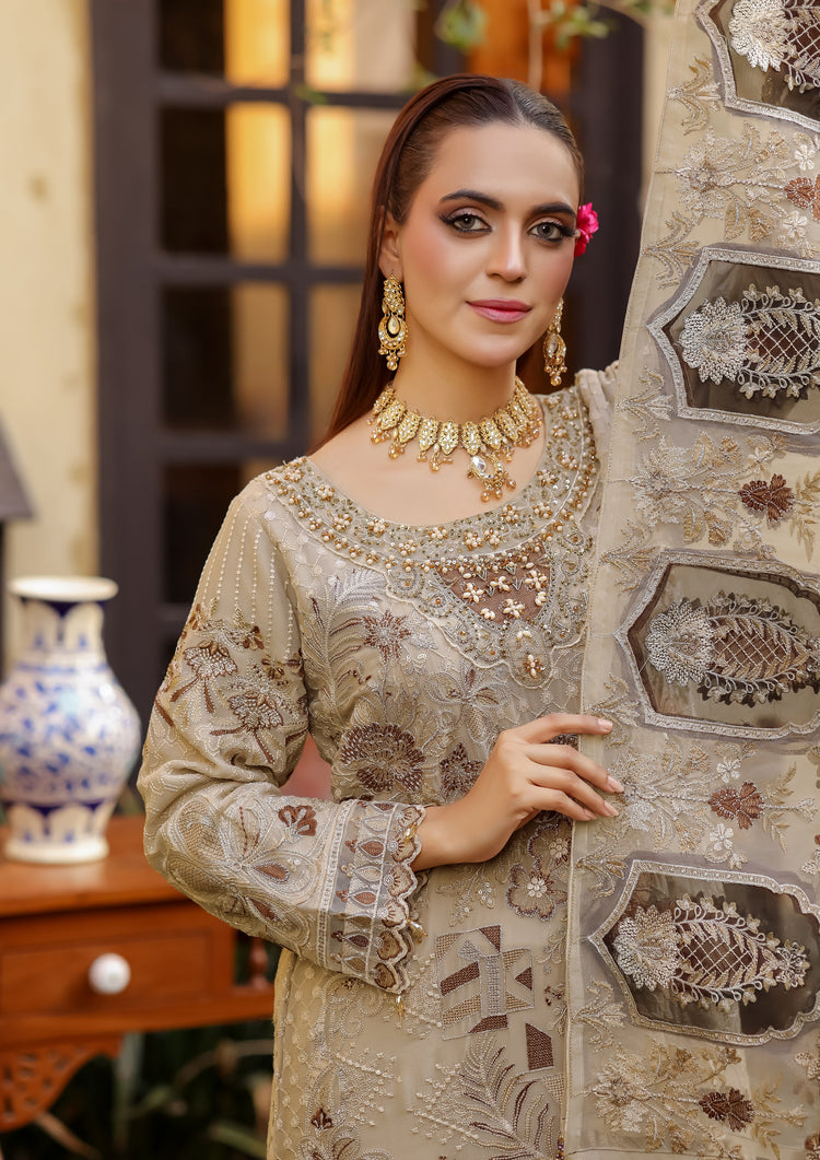 Elva BN-1019 - 3 Piece Stitched Fancy Heavy Embroidered - Bint-e-Noor